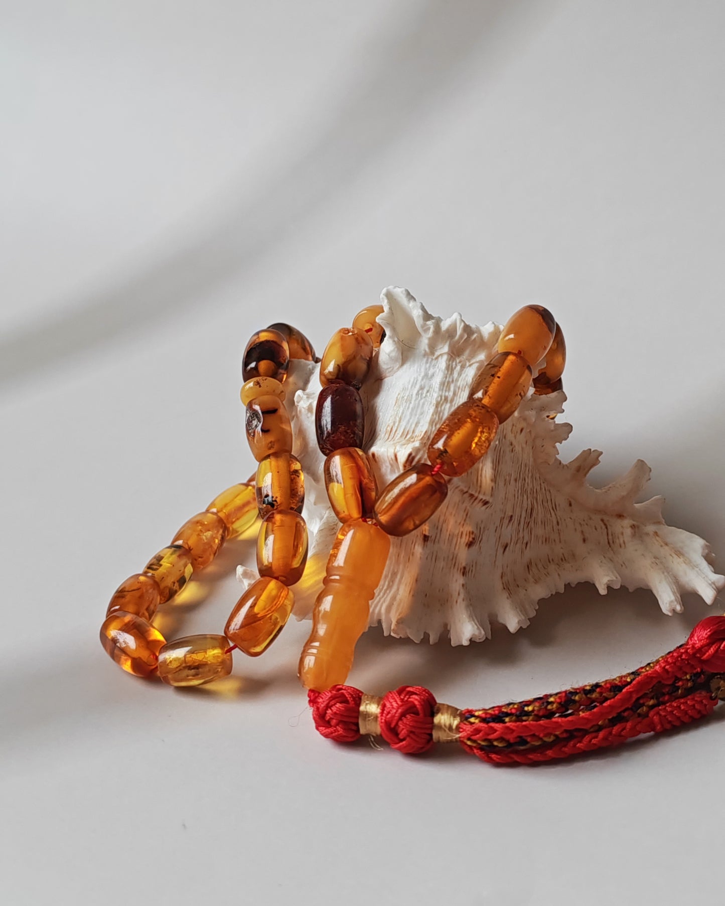 Raw Aged Multicolor Amber Tasbih – 33 Beads