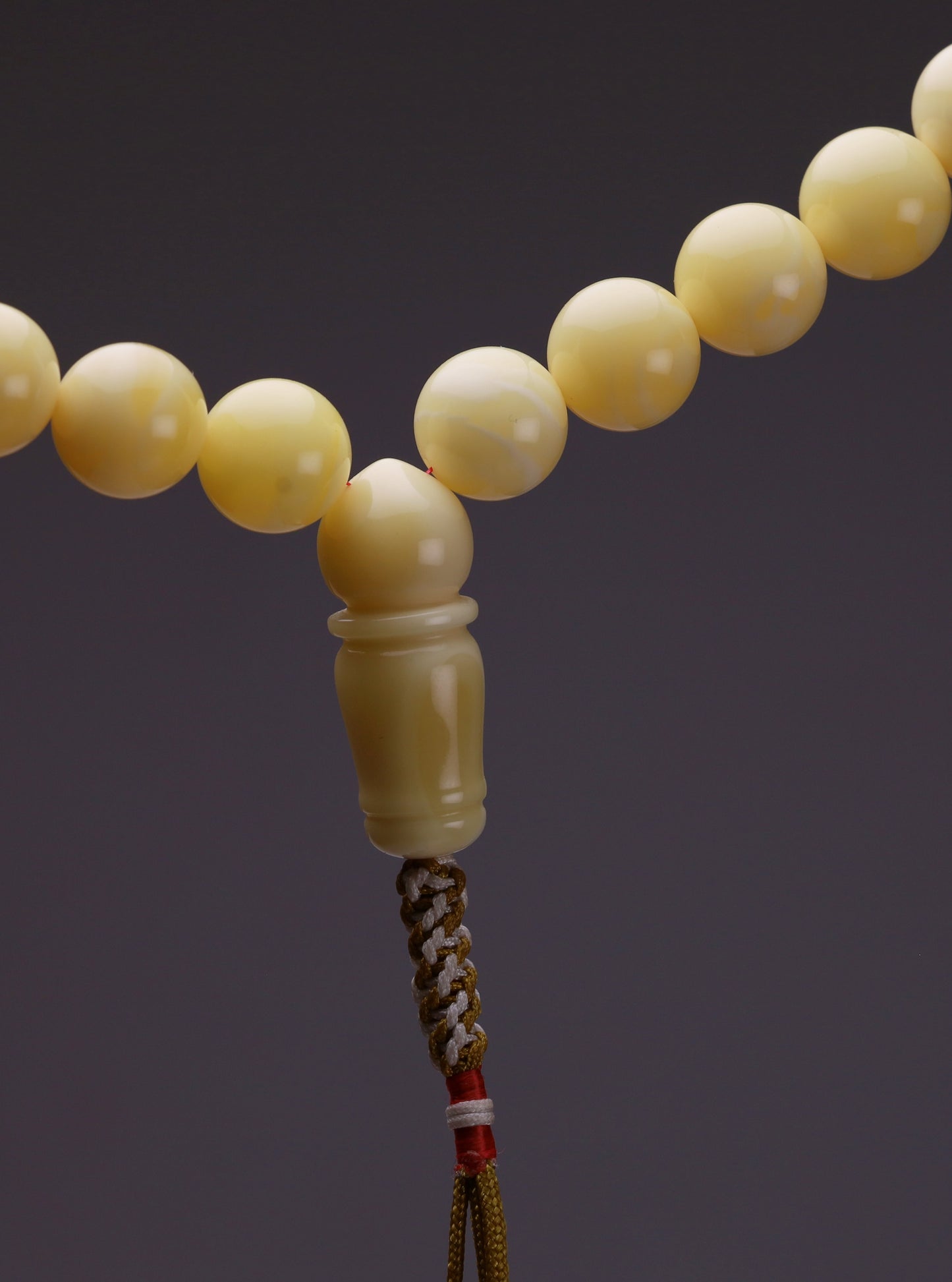 Large Milk Natural Amber Misbah – 66 Beads | 13mm