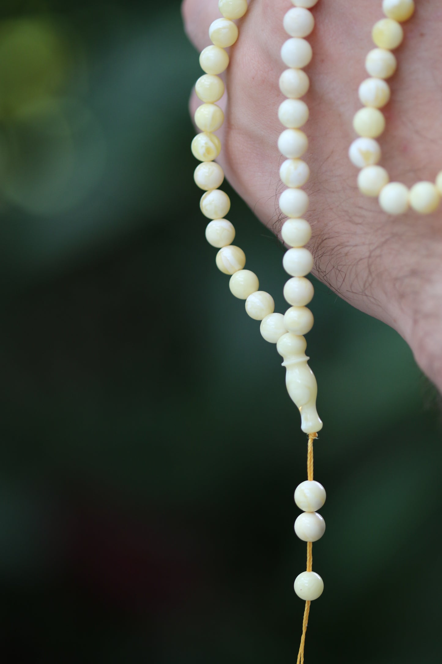 Natural Royal White Amber Tasbih 99 7mm
