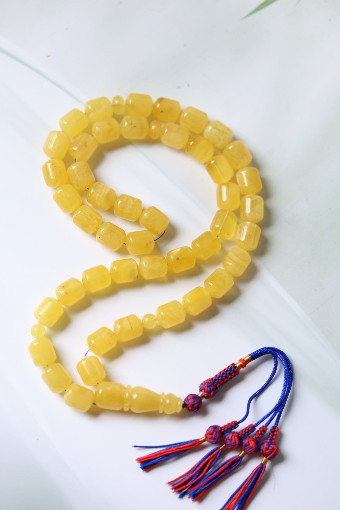Barrel Shape Honey Natural Amber Rosary / Tasbih