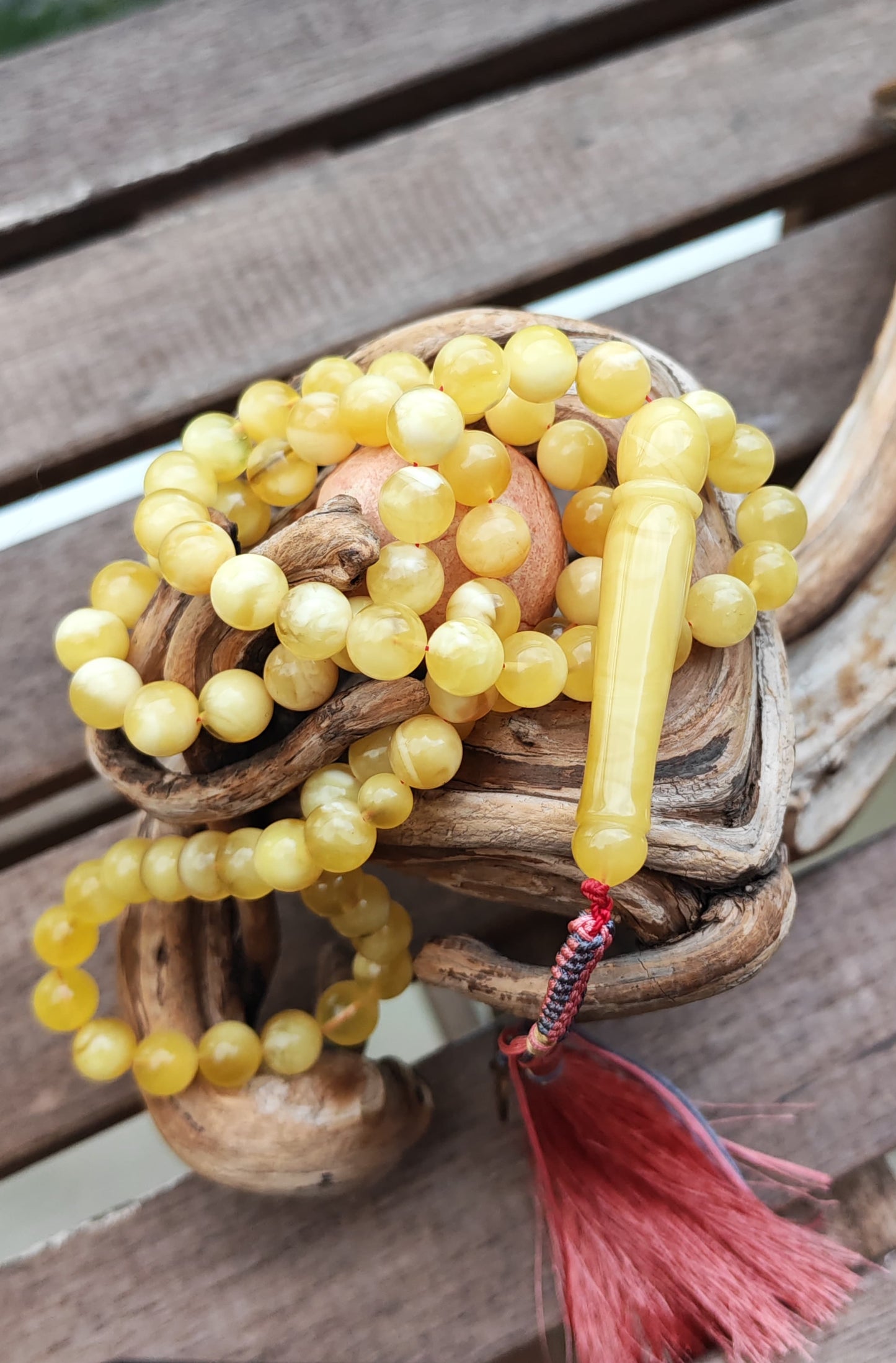 Natural Cloudy Amber Tasbih 71 Beads