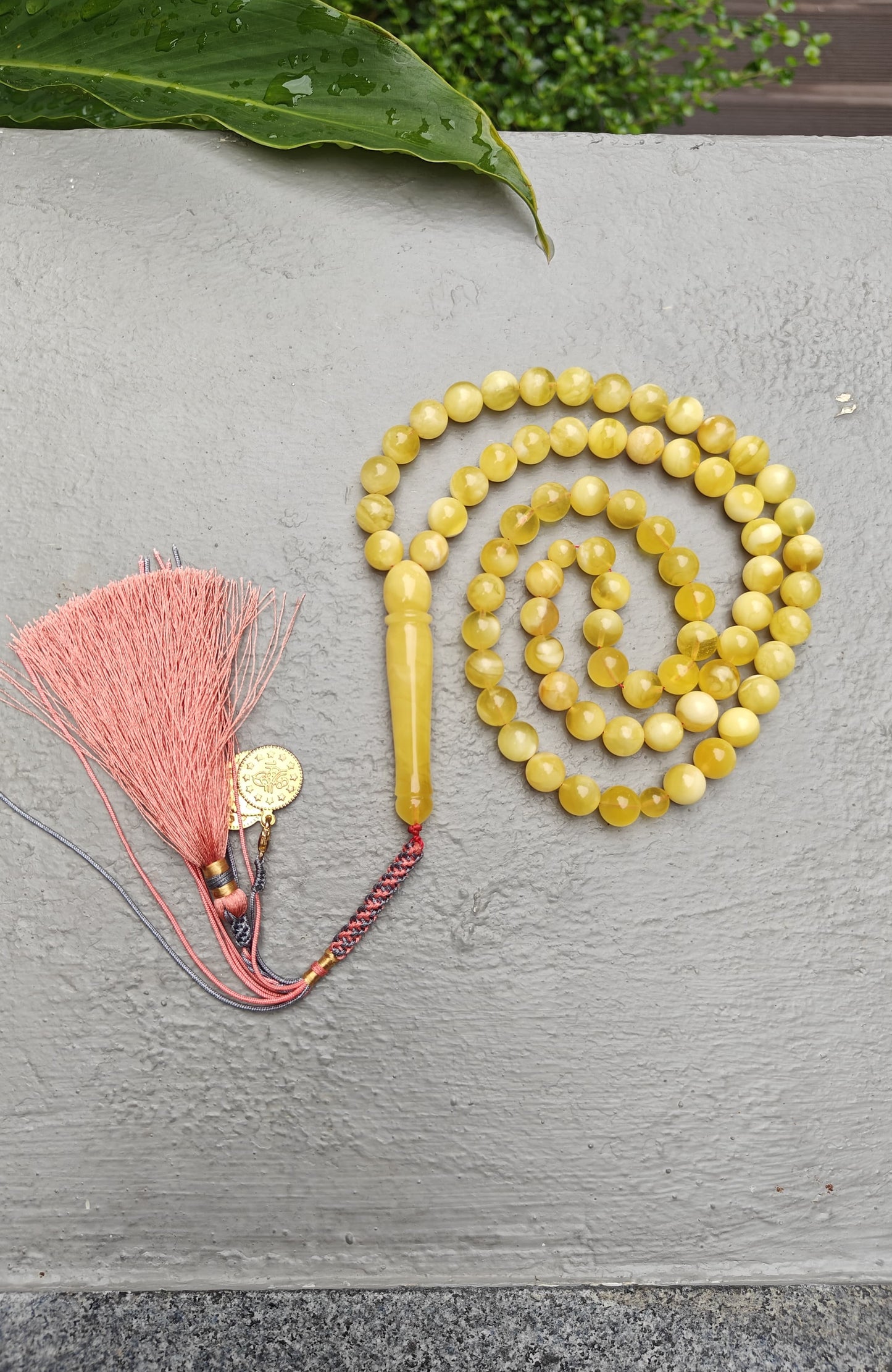 Natural Cloudy Amber Tasbih 71 Beads
