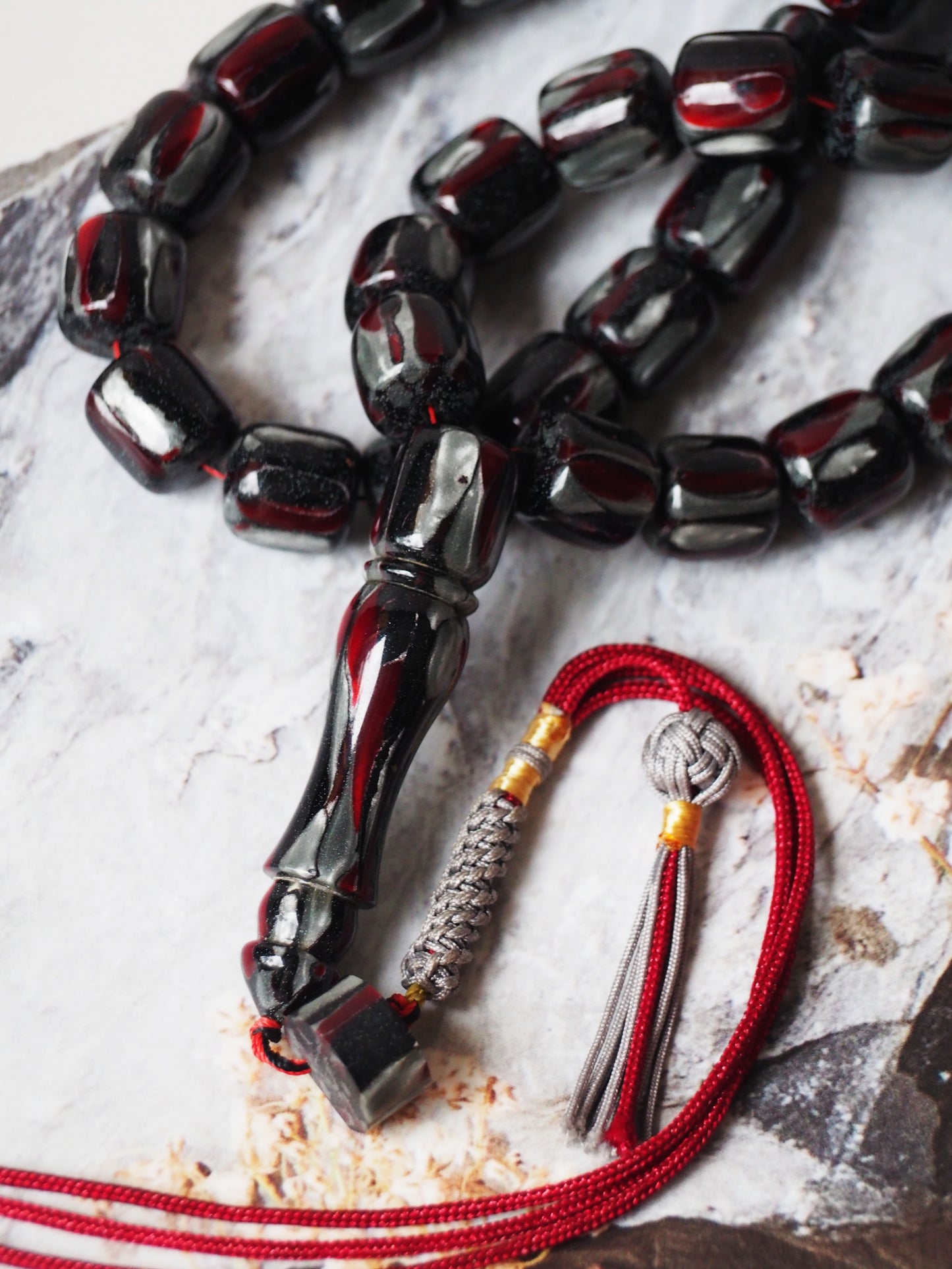 Multicolor Galalith Rosary 33 Beads