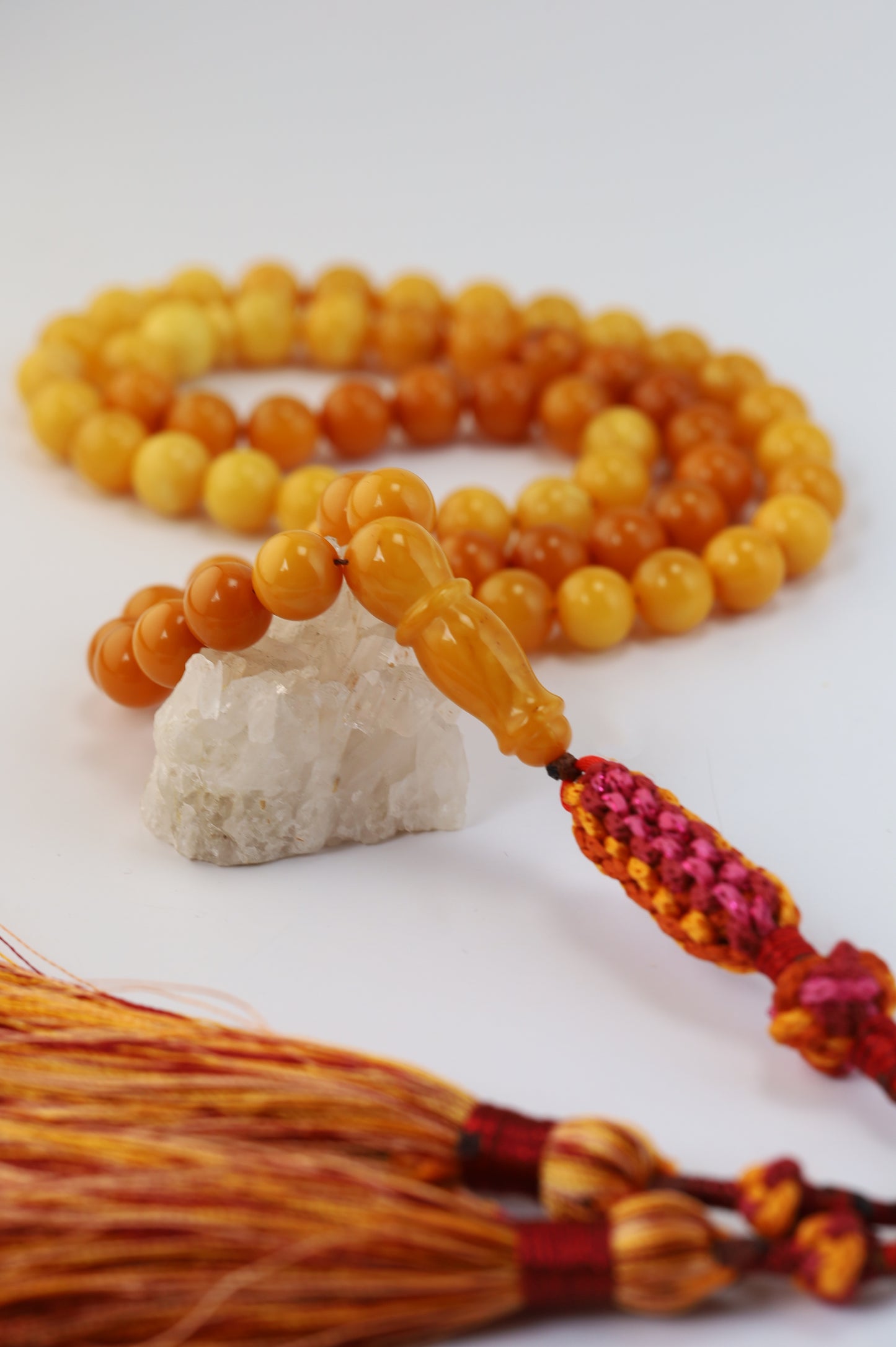 Antique Gradient Aged Butterscotch and Honey Amber Tasbih 66 Beads