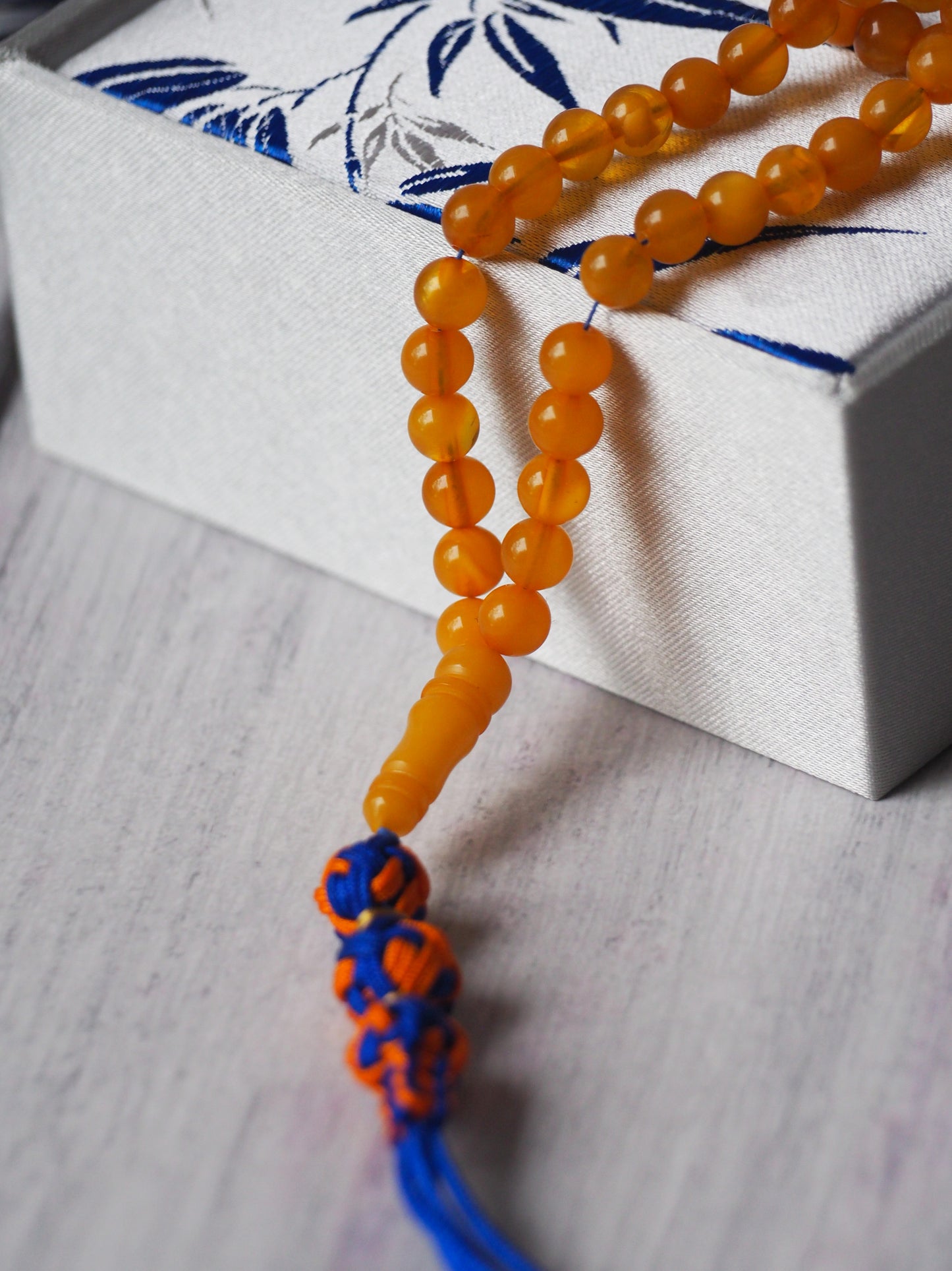 Aged Cloudy Honey Micro Amber Misbah 99 Beads