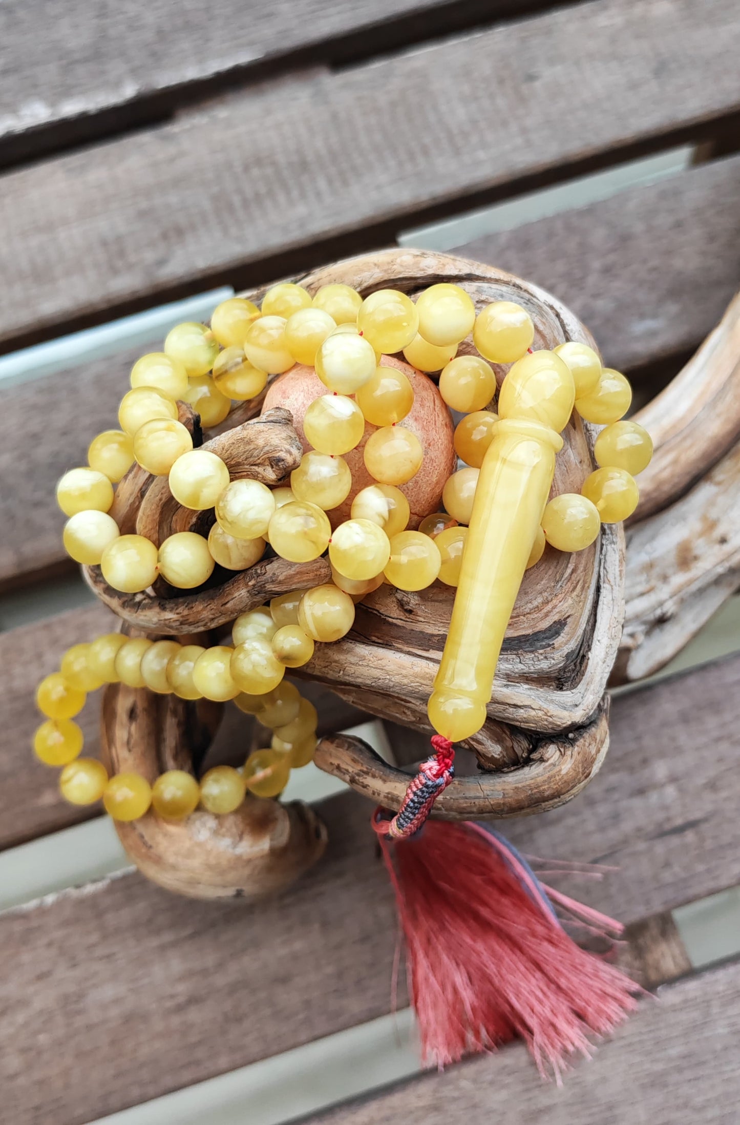 Natural Cloudy Amber Tasbih 71 Beads