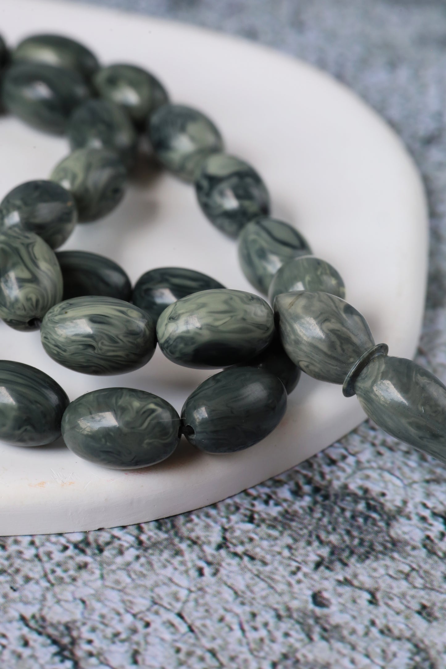 Chernobyl Old Bakelite Misbah – 33 Olive Beads