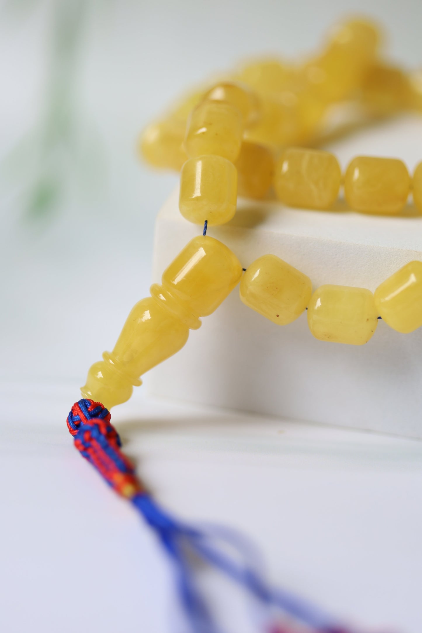 Barrel Shape Honey Natural Amber Rosary / Tasbih