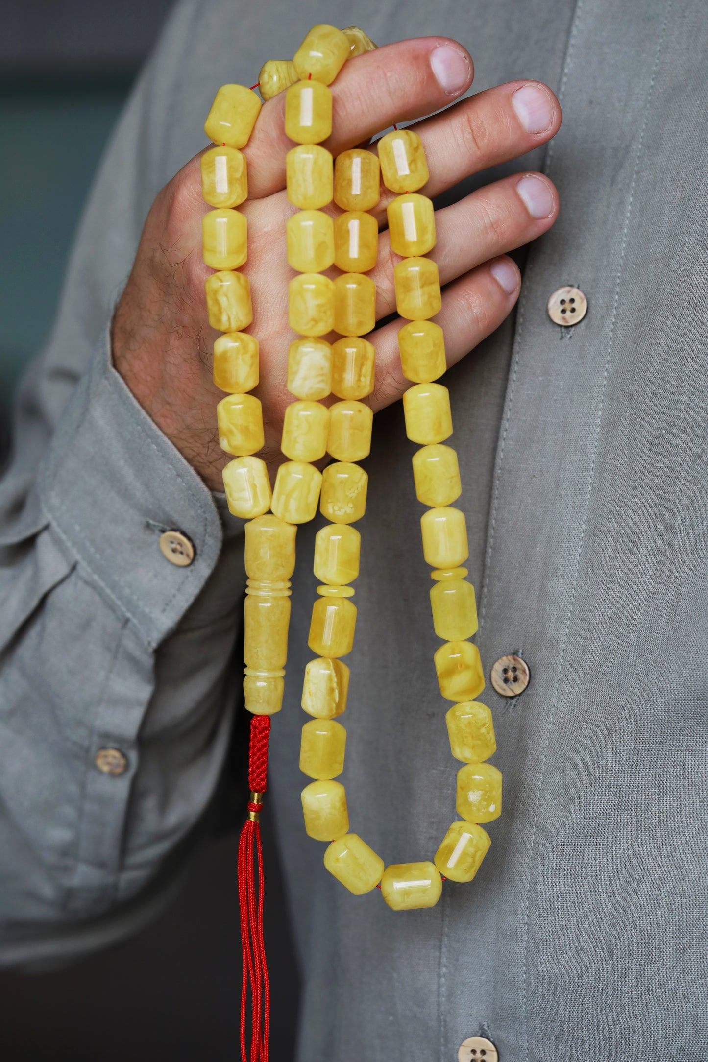 Natural Butterscotch Amber Tasbih 43 Beads