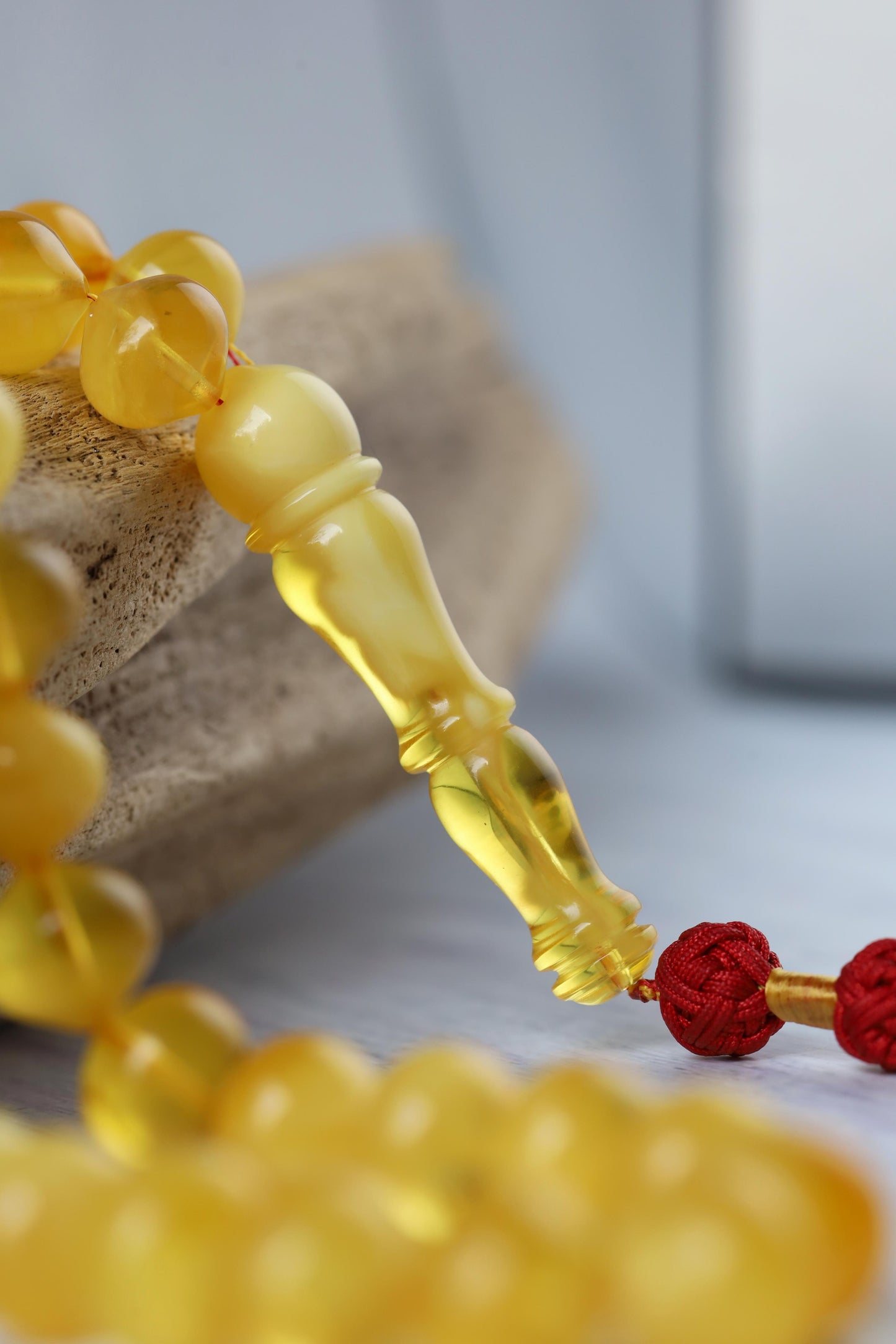 Unique Multicolor Amber Misbah – 66 Beads Istanbul Shape