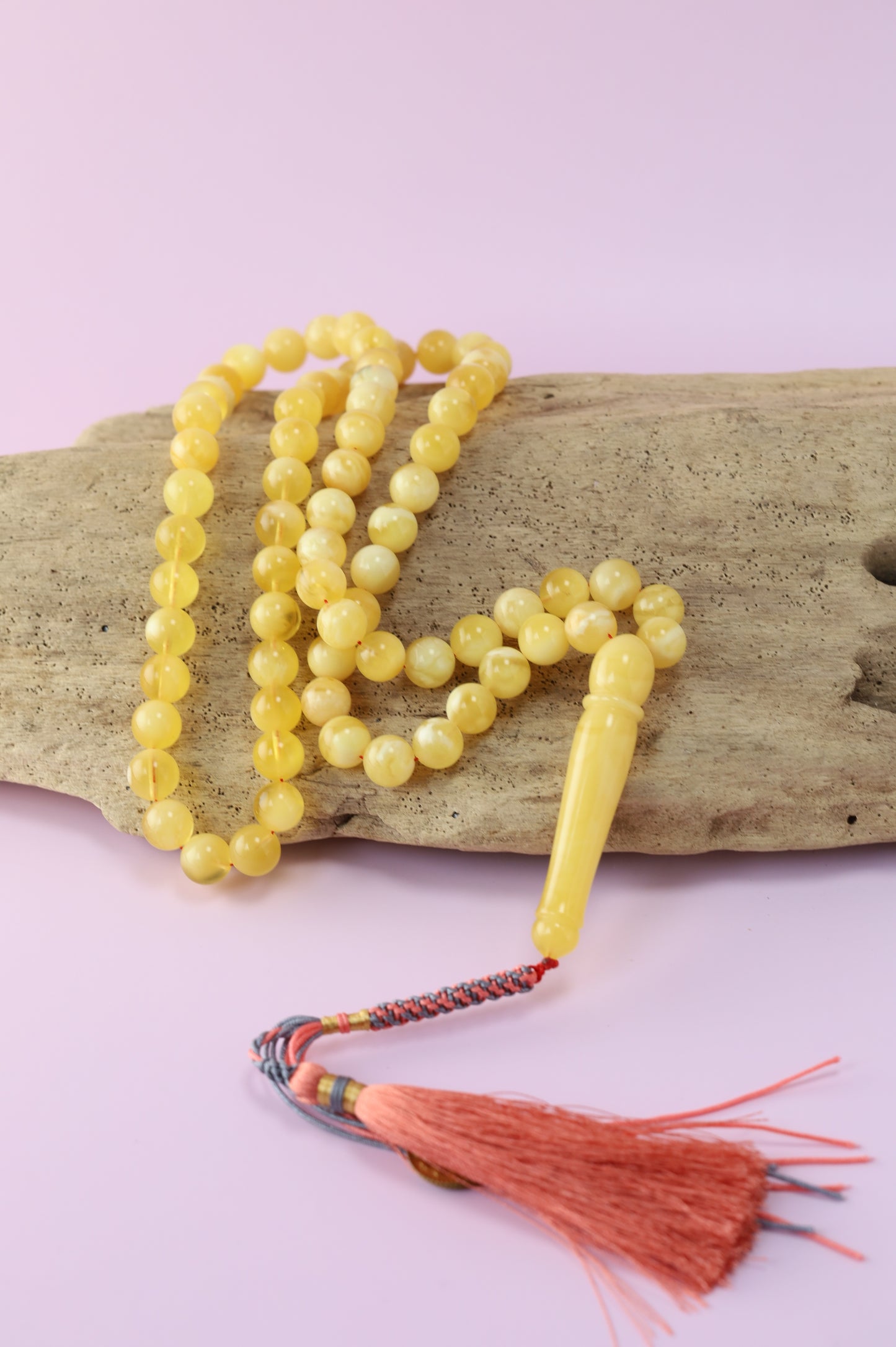 Natural Cloudy Amber Tasbih 71 Beads