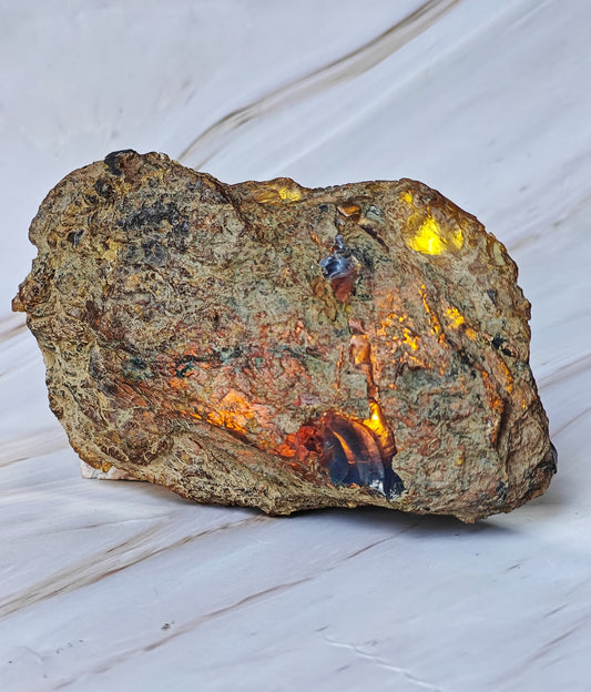 Raw Natural Blue Dominican Amber Piece 221g