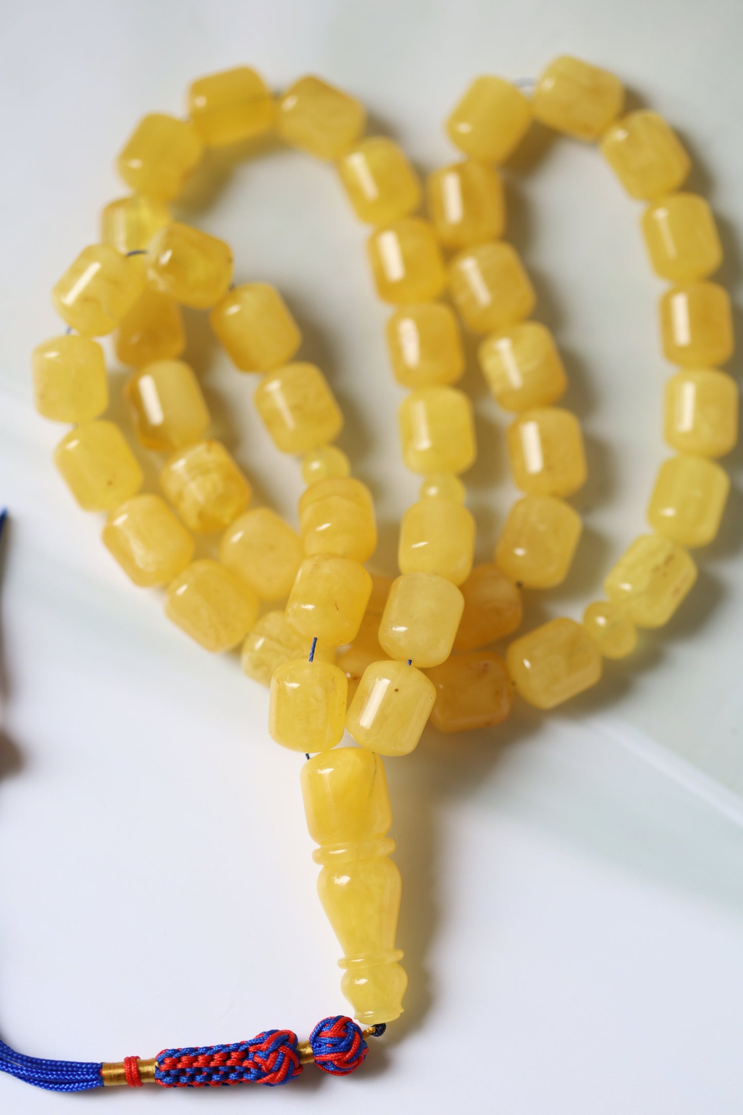 Barrel Shape Honey Natural Amber Rosary / Tasbih