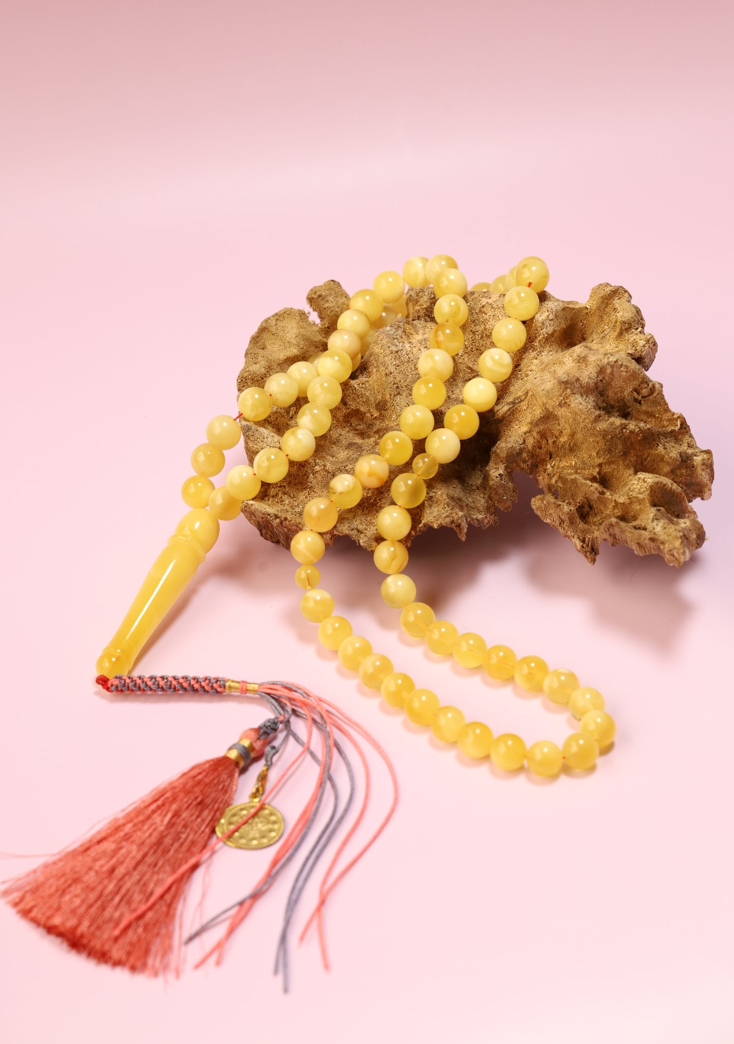 Natural Cloudy Amber Tasbih 71 Beads