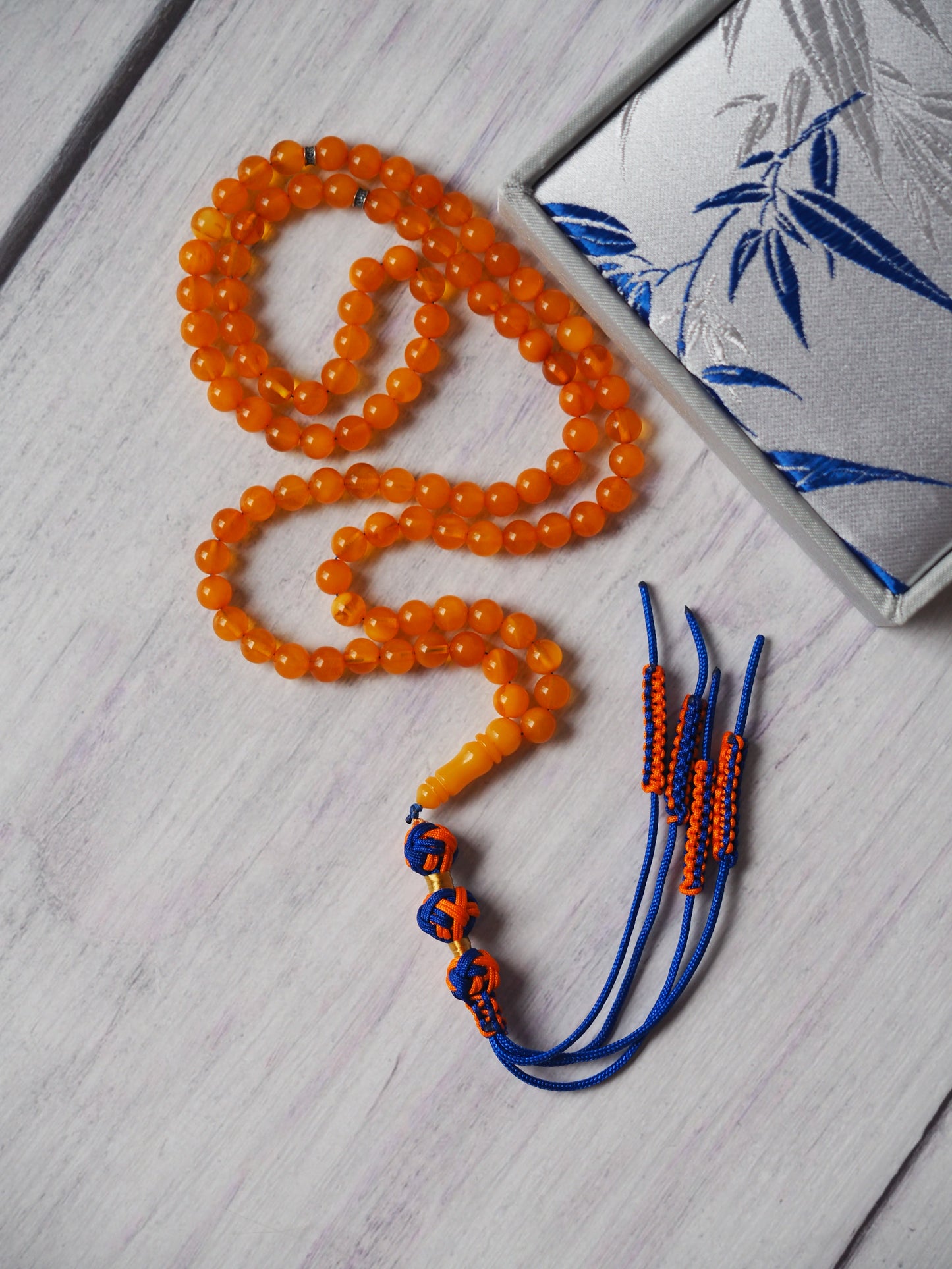 Aged Cloudy Honey Micro Amber Misbah 99 Beads