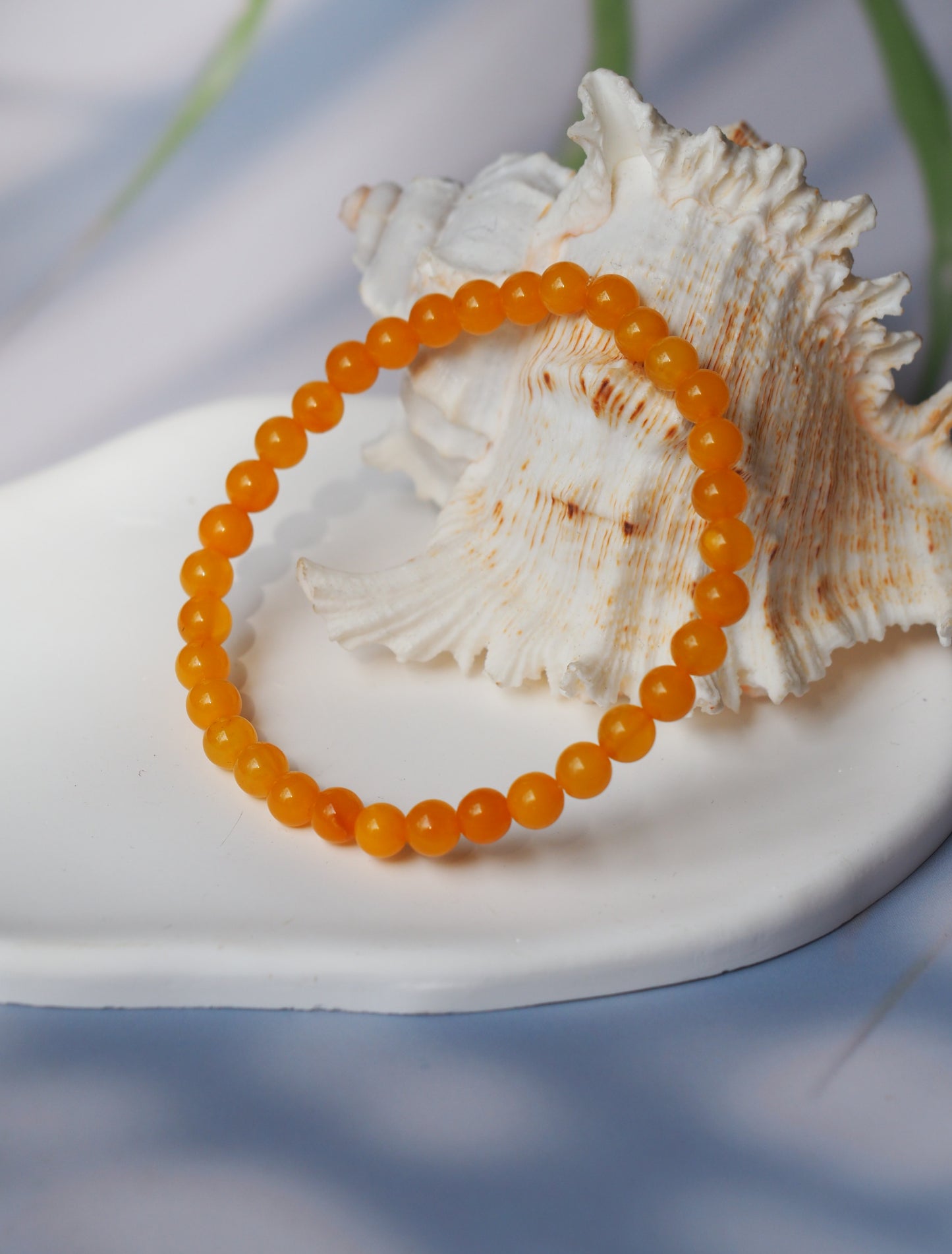 Natural Honey Amber Beaded Bracelet 5,5mm