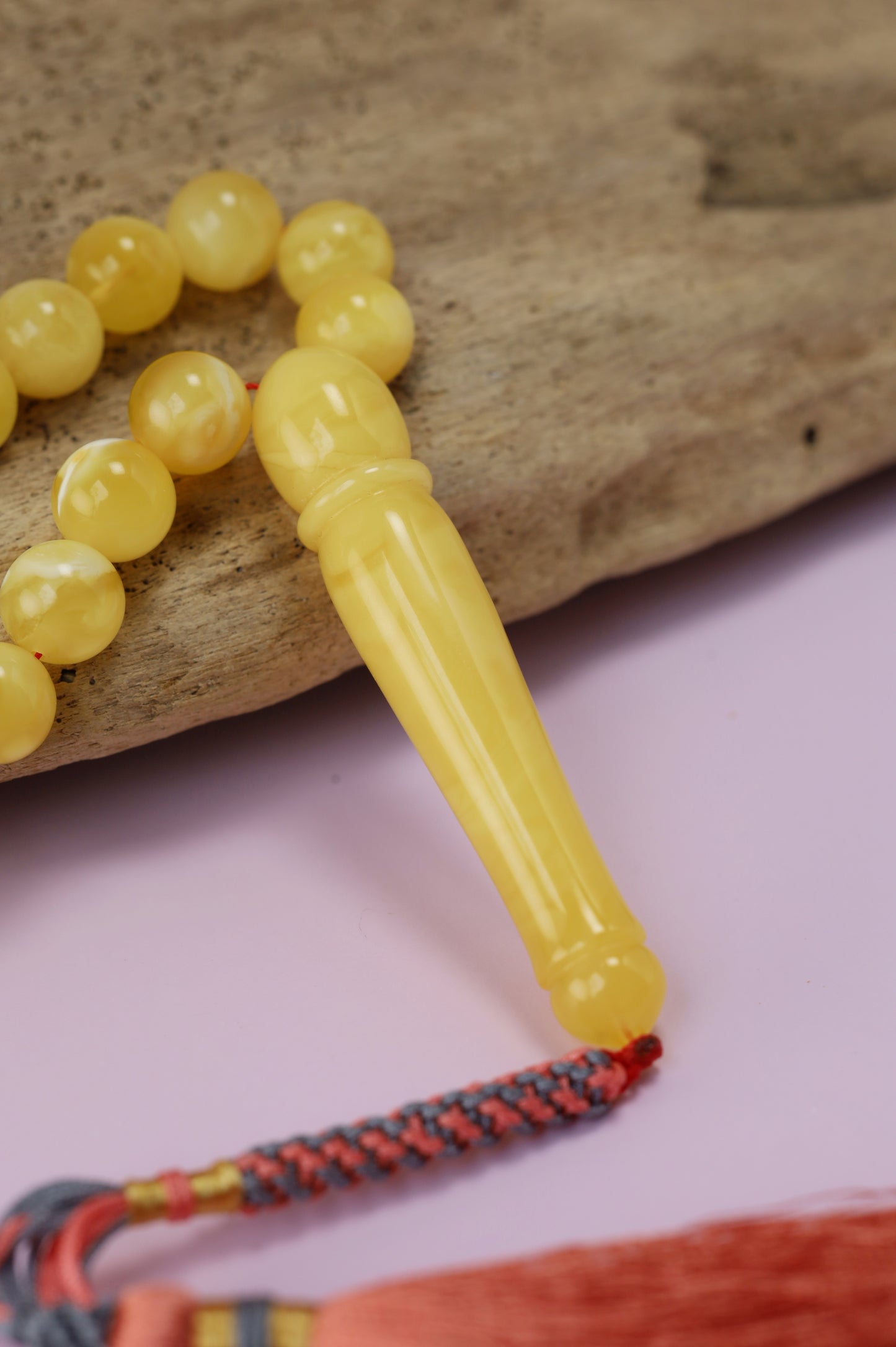 Natural Cloudy Amber Tasbih 71 Beads