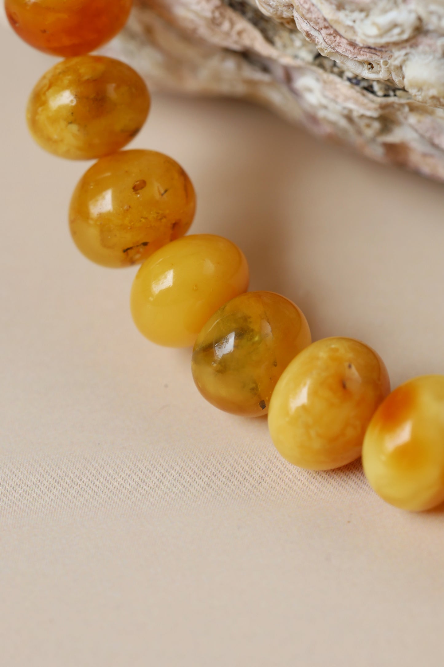 Raw Aged Honey Donut Shape Baltic Amber Rosary – 66 Beads + 3 Spares