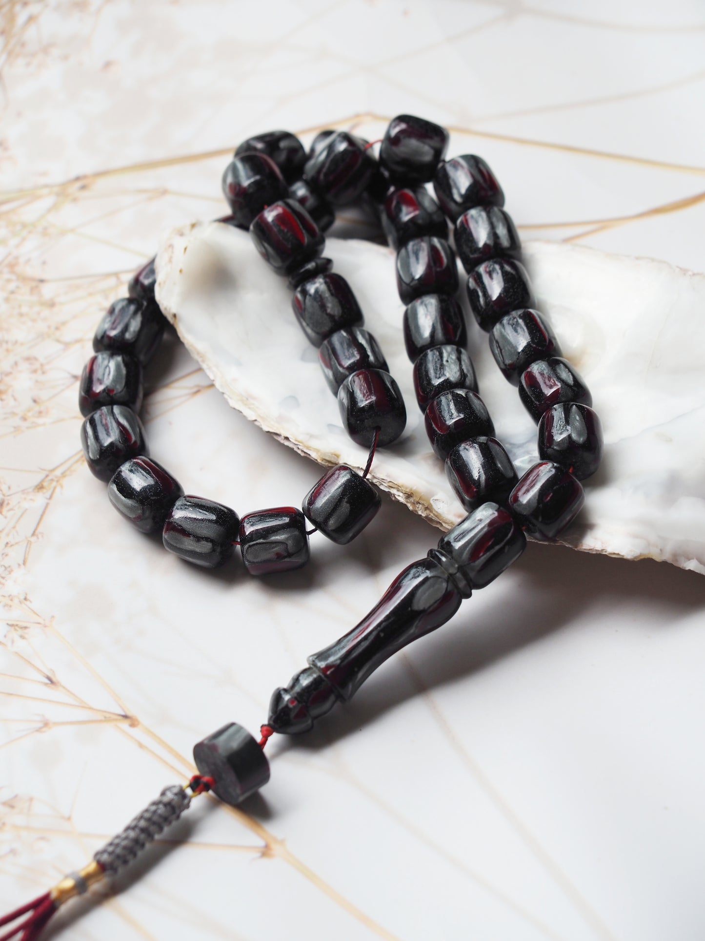 Multicolor Galalith Rosary 33 Beads