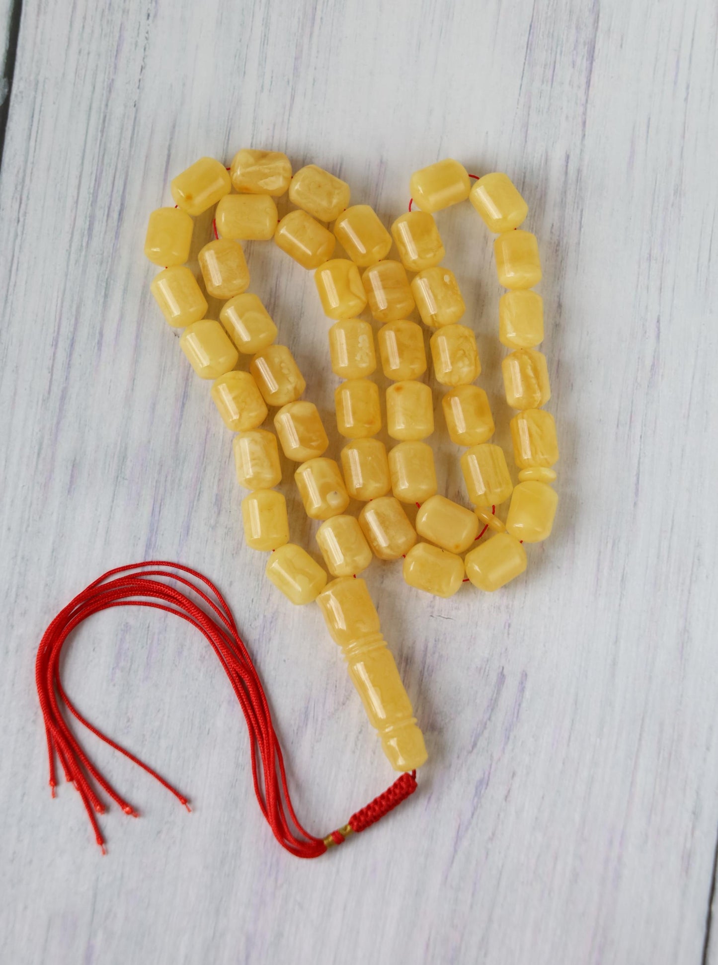 Natural Butterscotch Amber Tasbih 43 Beads