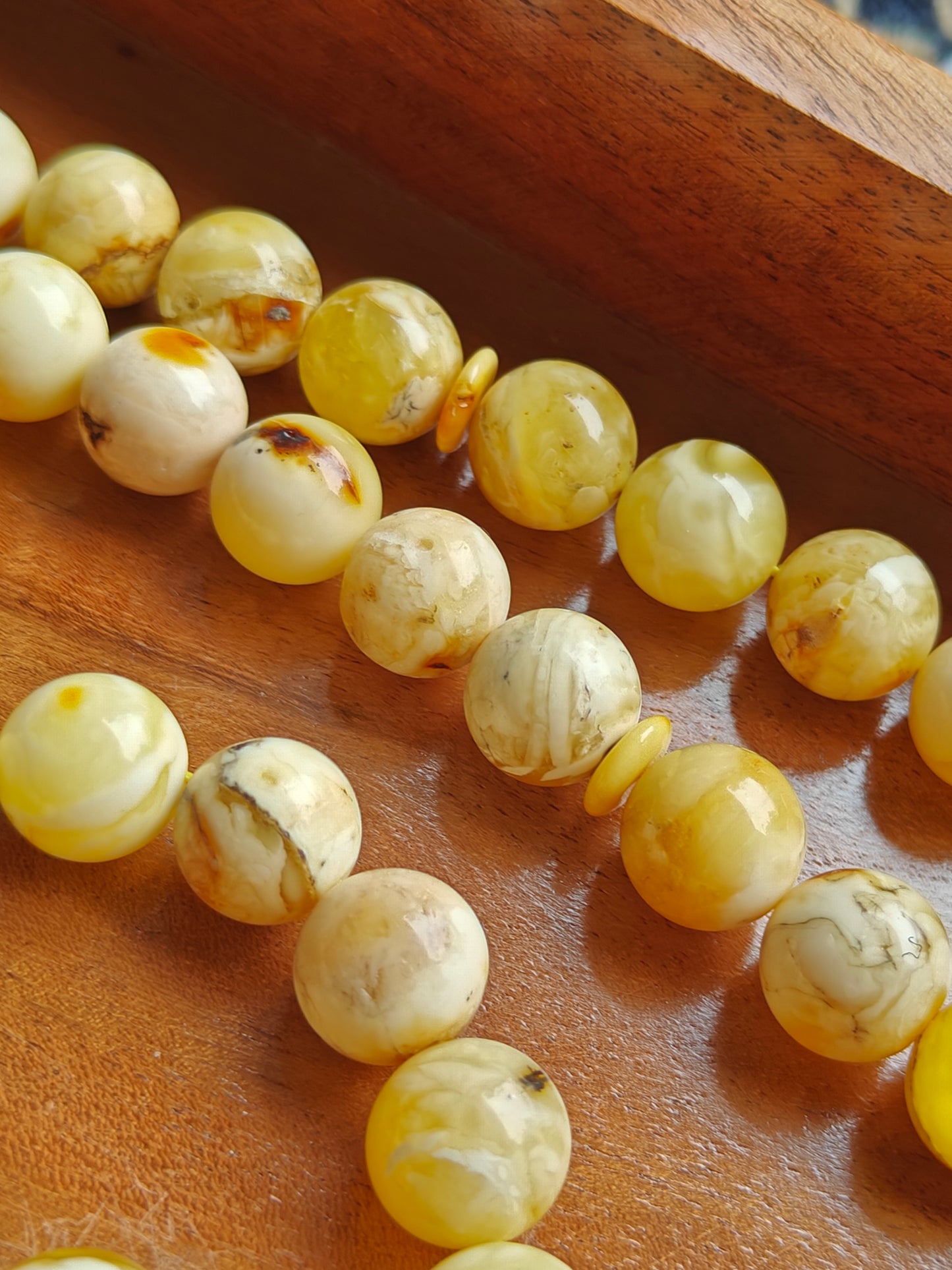 Natural Marble 12 mm Amber Rosary / Tasbih 51 Beads