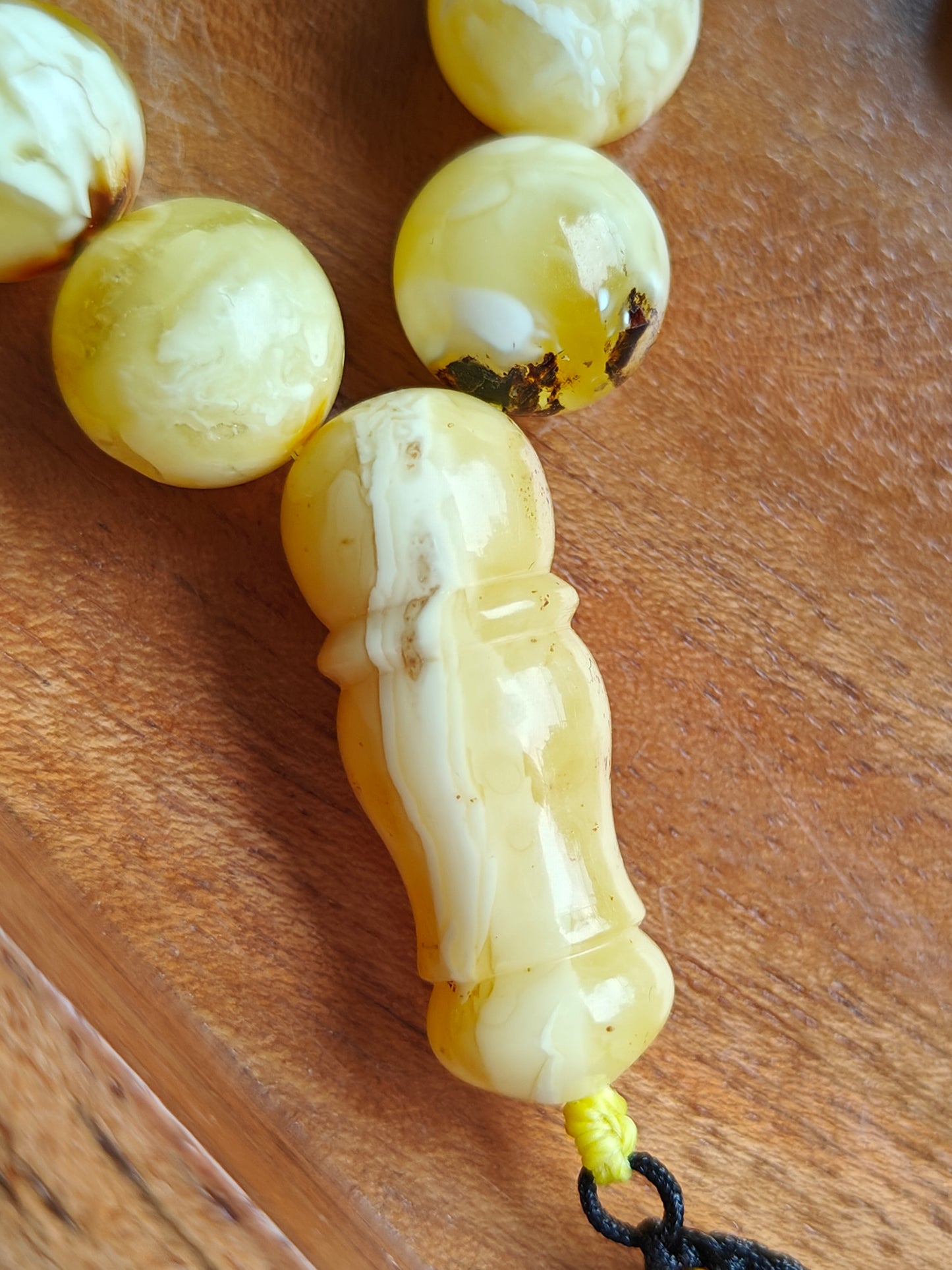 Natural Marble 12 mm Amber Rosary / Tasbih 51 Beads