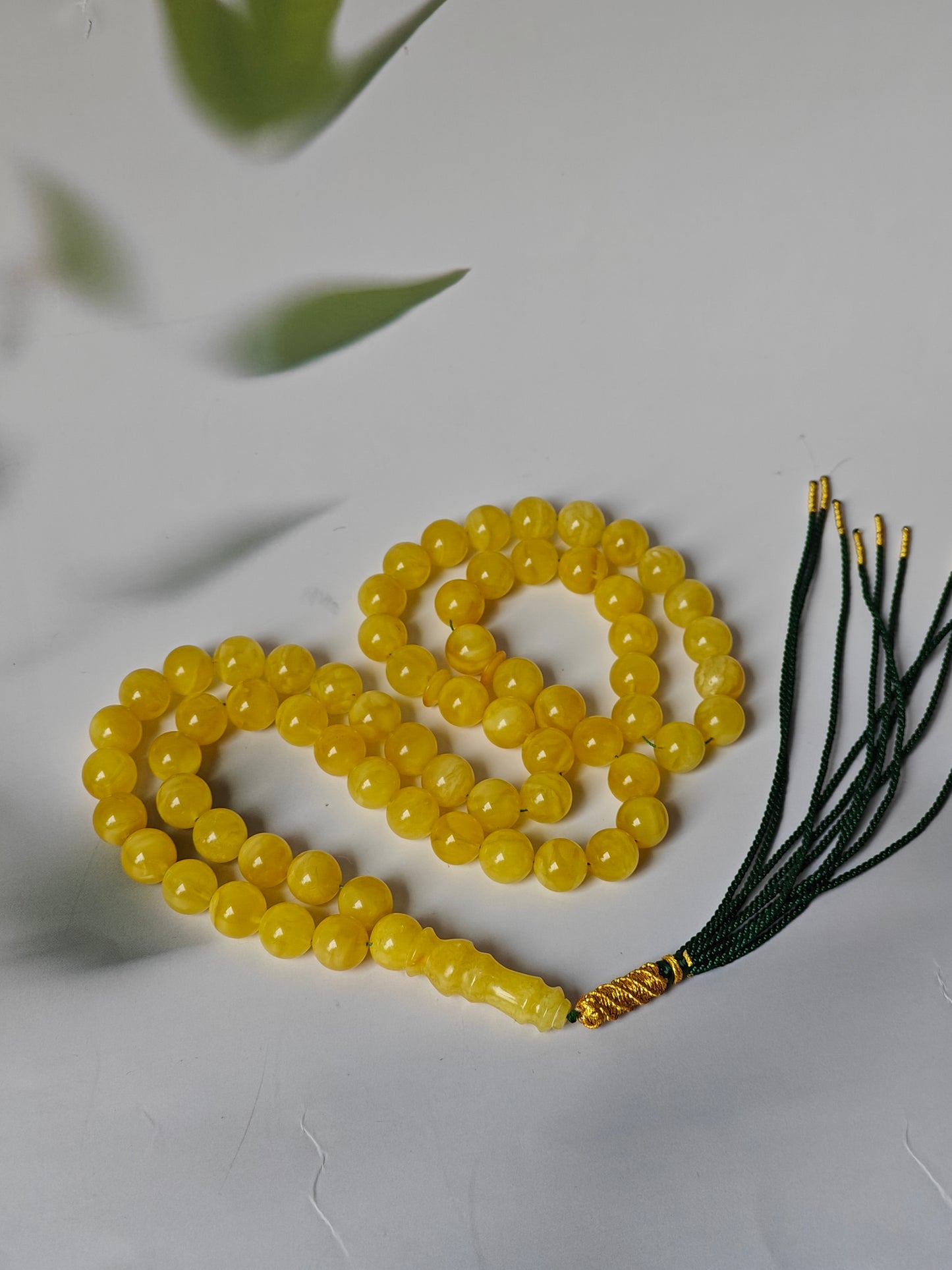 Natural Butterscotch Amber Rosary with Certificate 66 Beads