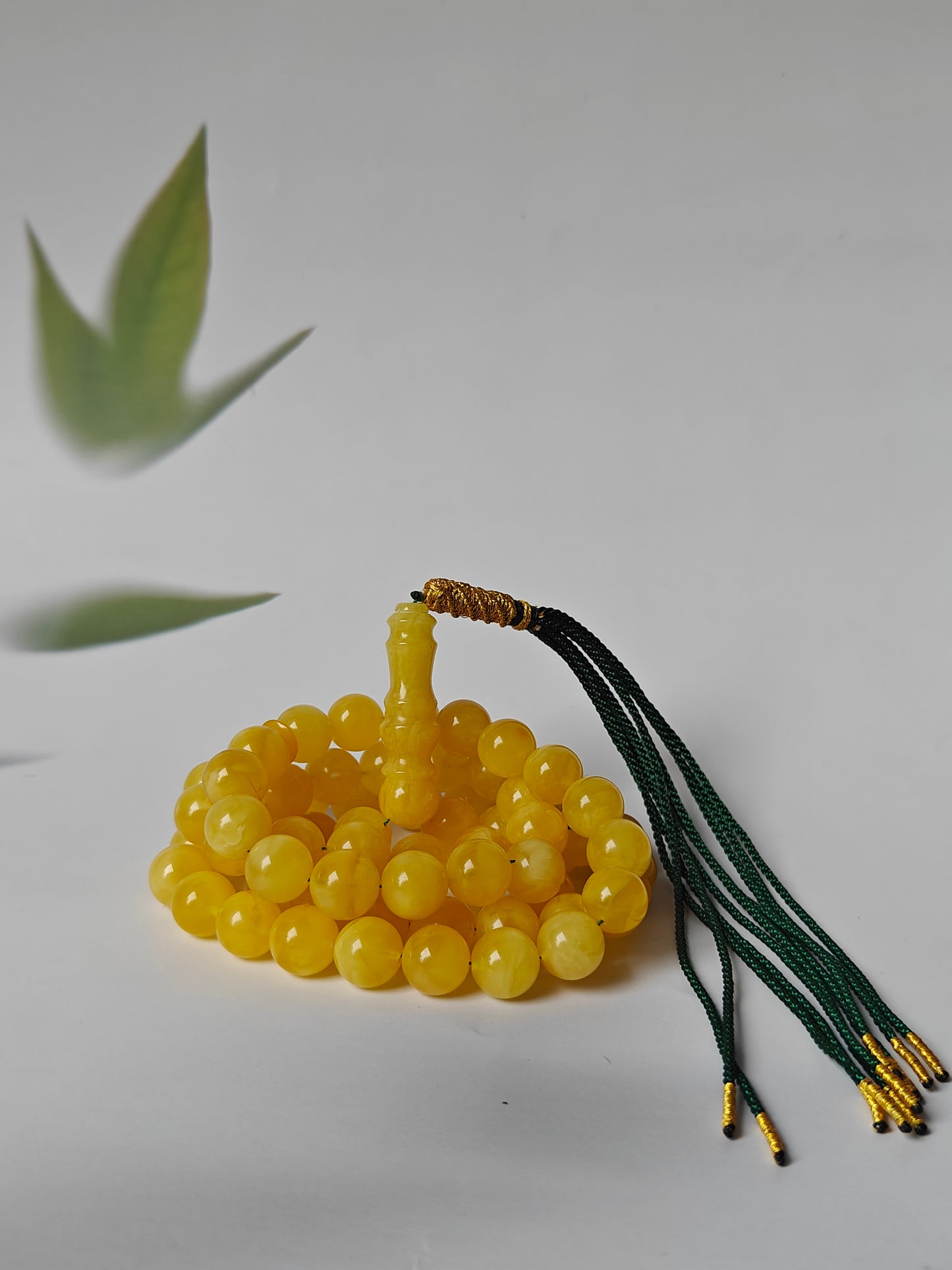 Natural Butterscotch Amber Rosary with Certificate 66 Beads