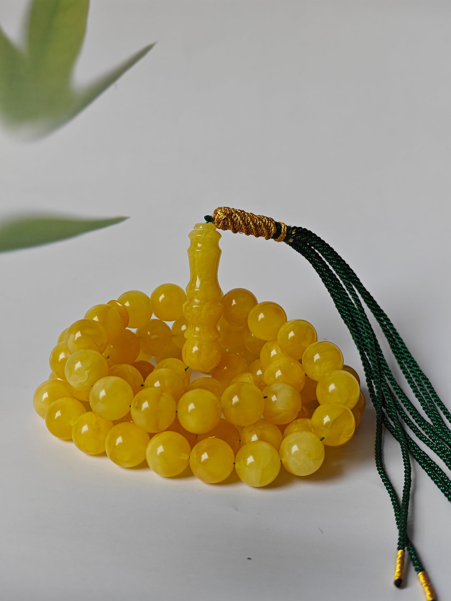 Natural Butterscotch Amber Rosary with Certificate 66 Beads