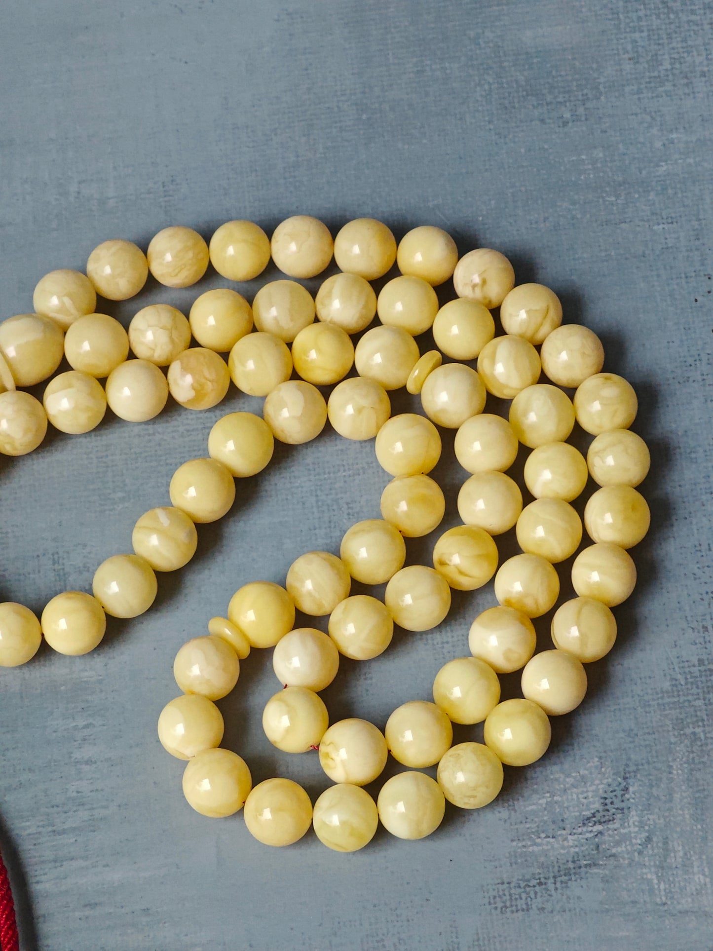 Natural Milk Amber Rosary / Tasbih 72 Beads