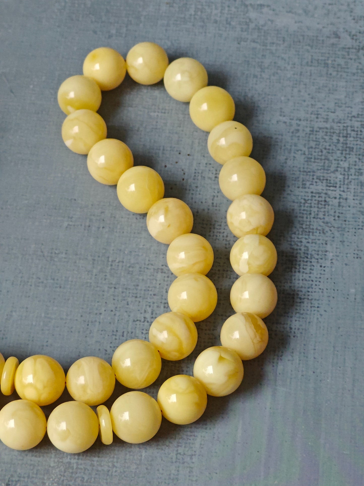 Natural Milk Amber Rosary / Tasbih 72 Beads