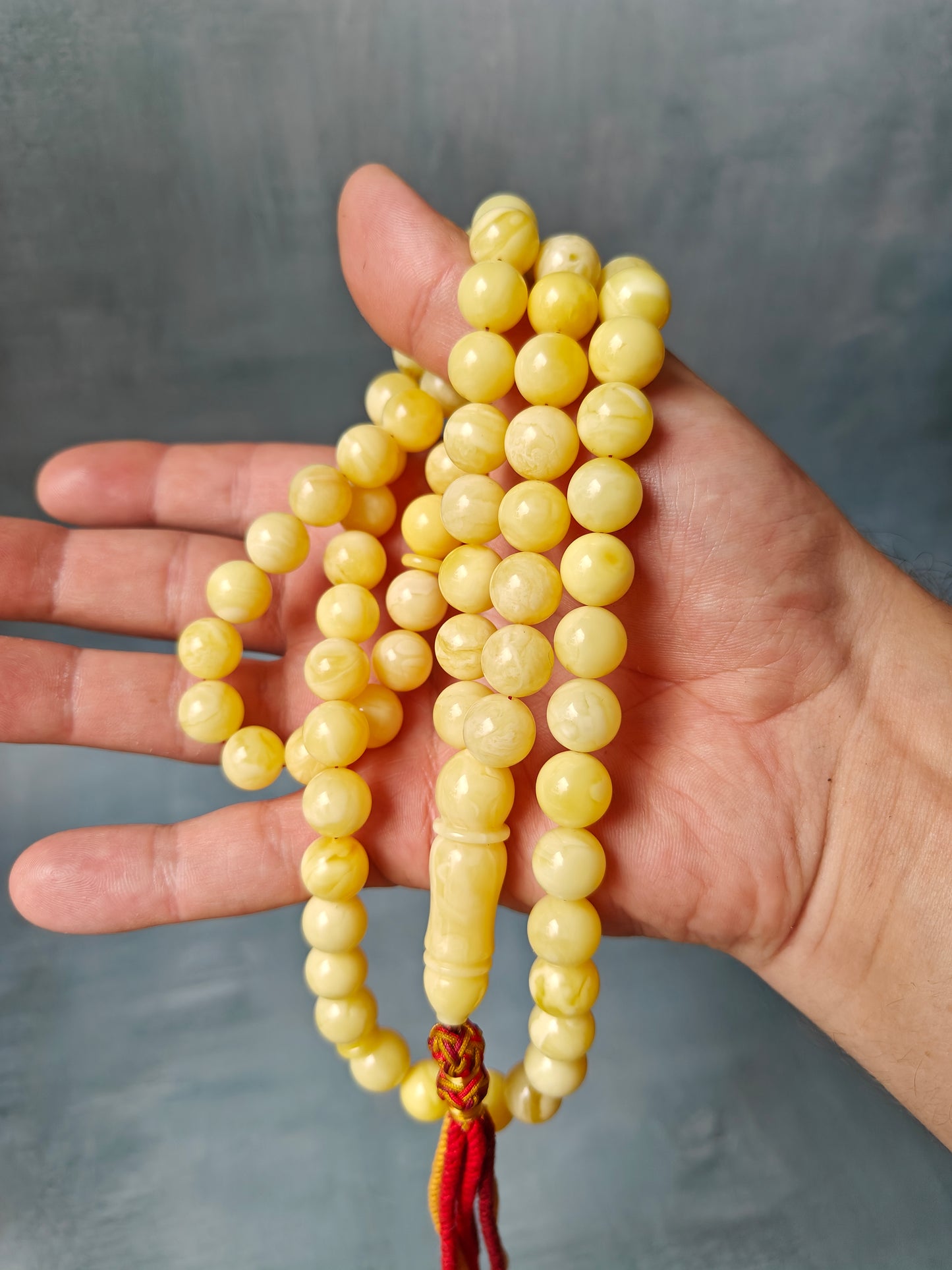 Natural Milk Amber Rosary / Tasbih 72 Beads