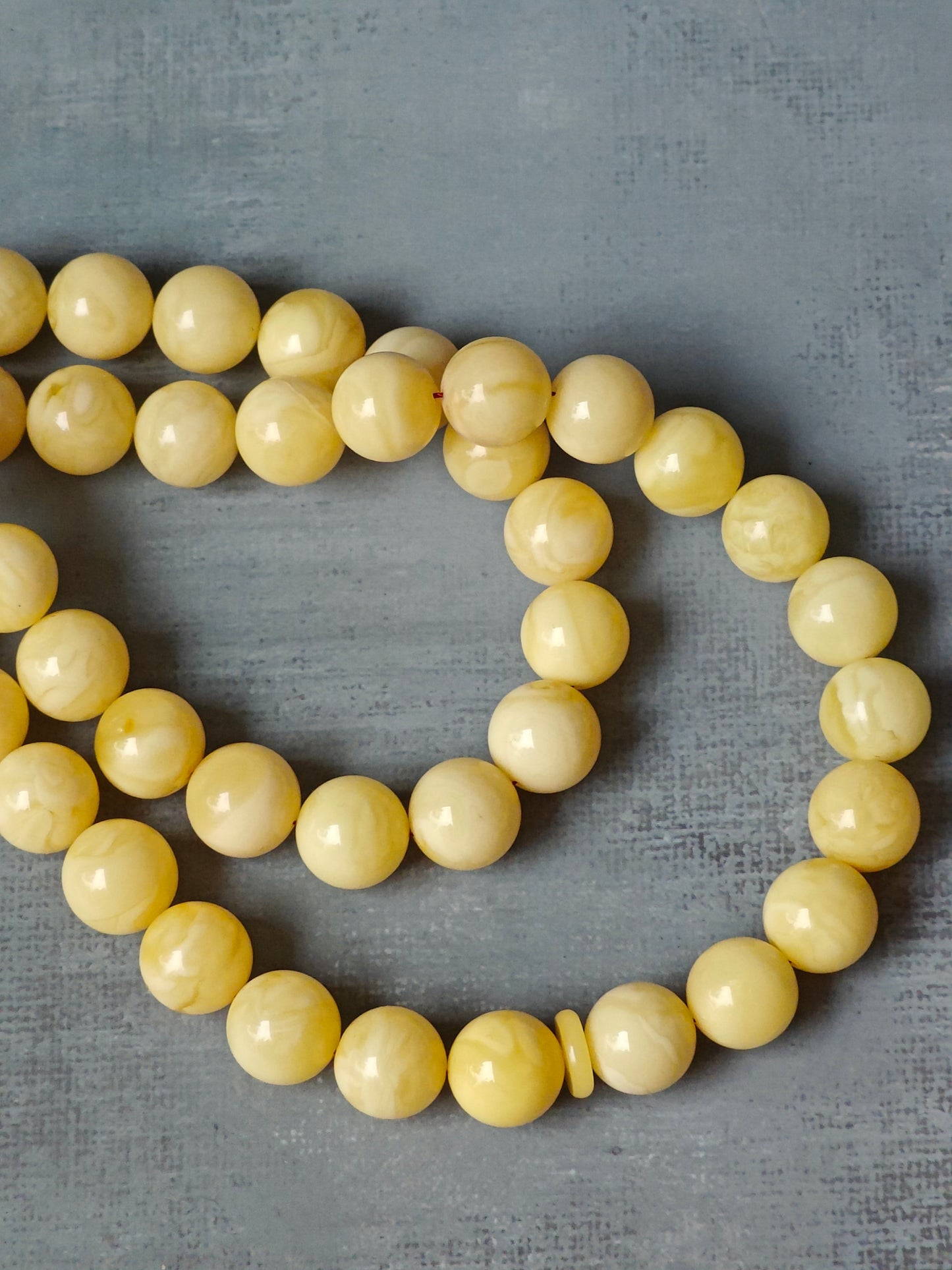 Natural Milk Amber Rosary / Tasbih 72 Beads