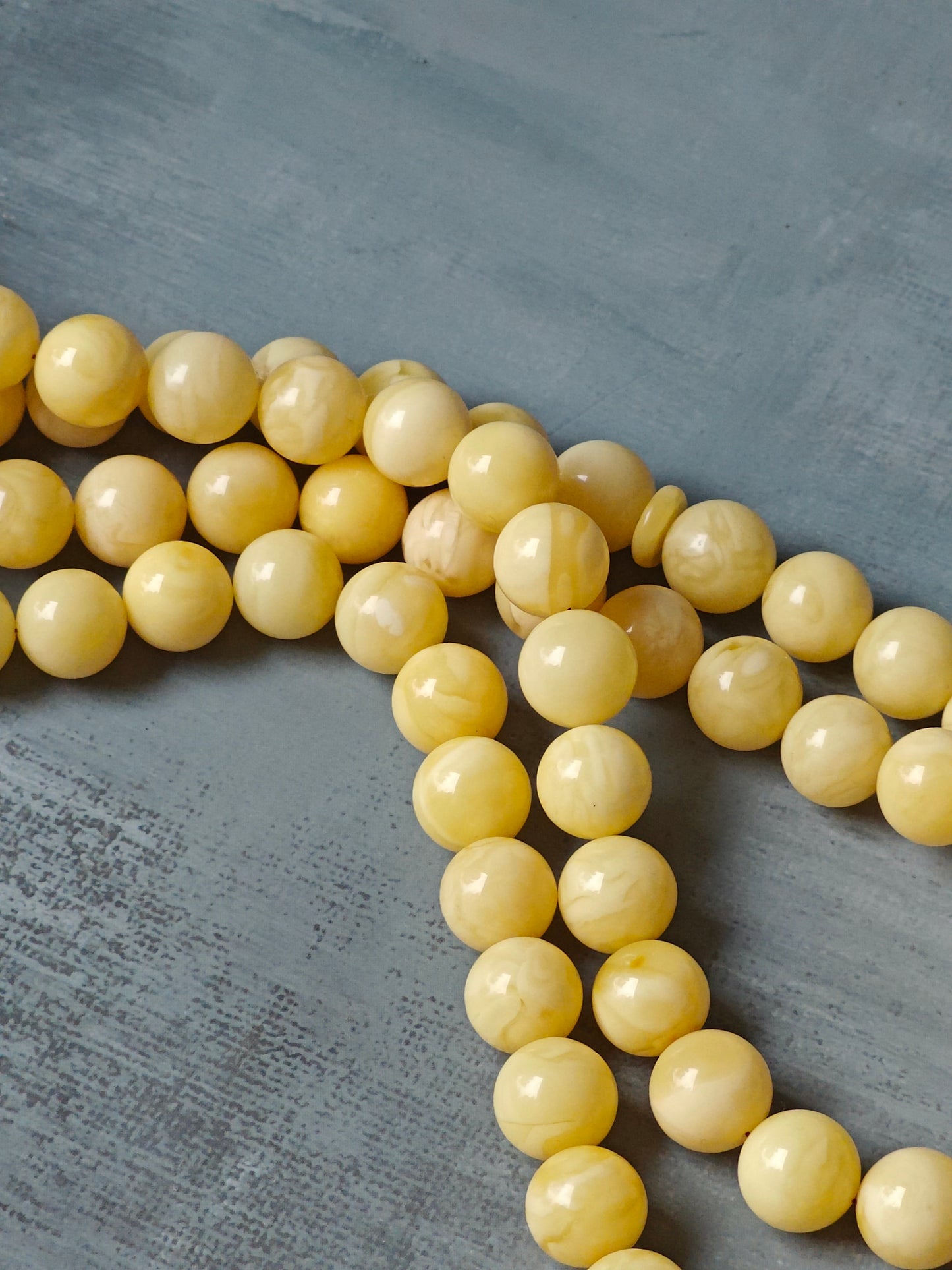 Natural Milk Amber Rosary / Tasbih 72 Beads