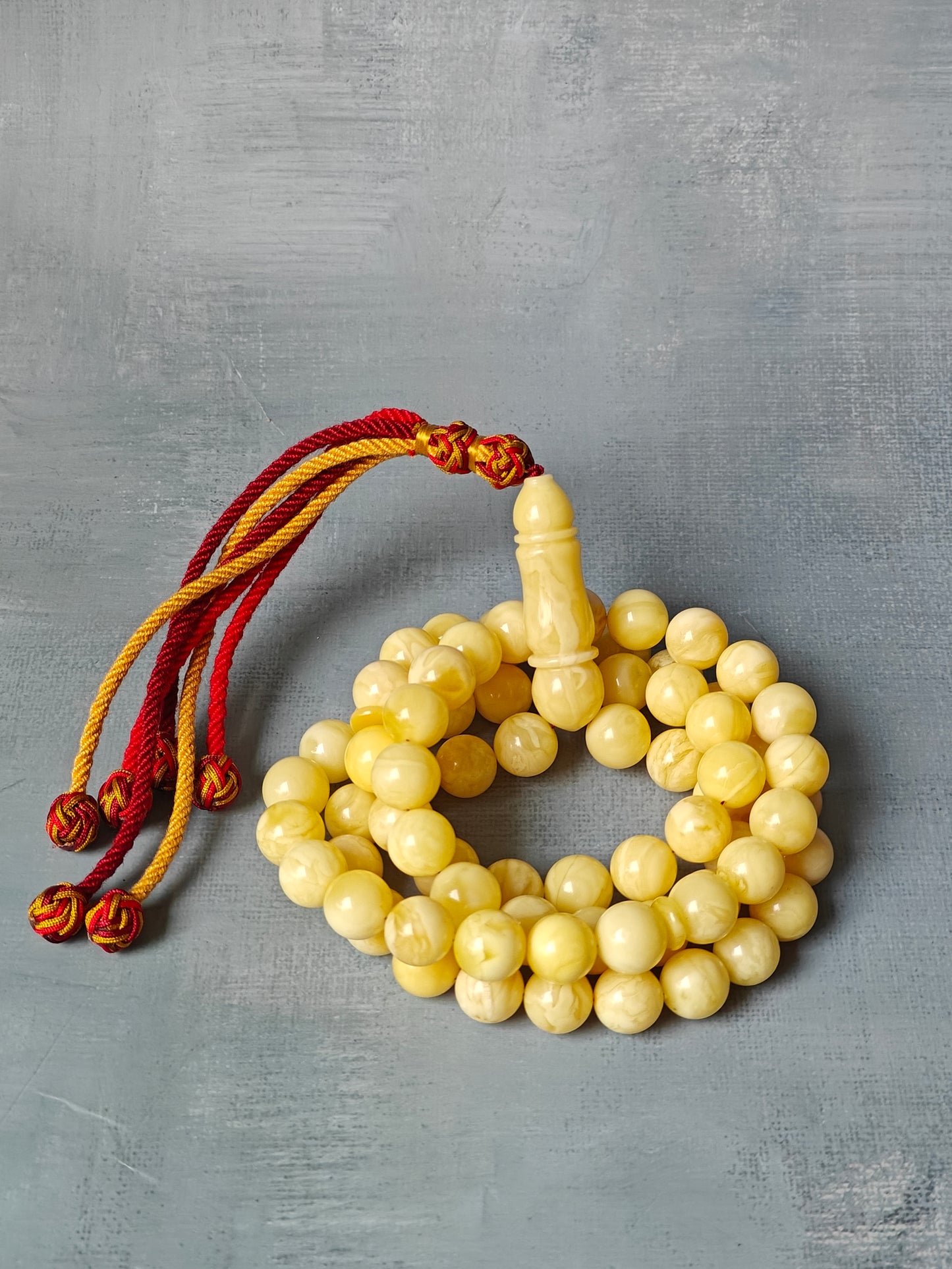 Natural Milk Amber Rosary / Tasbih 72 Beads