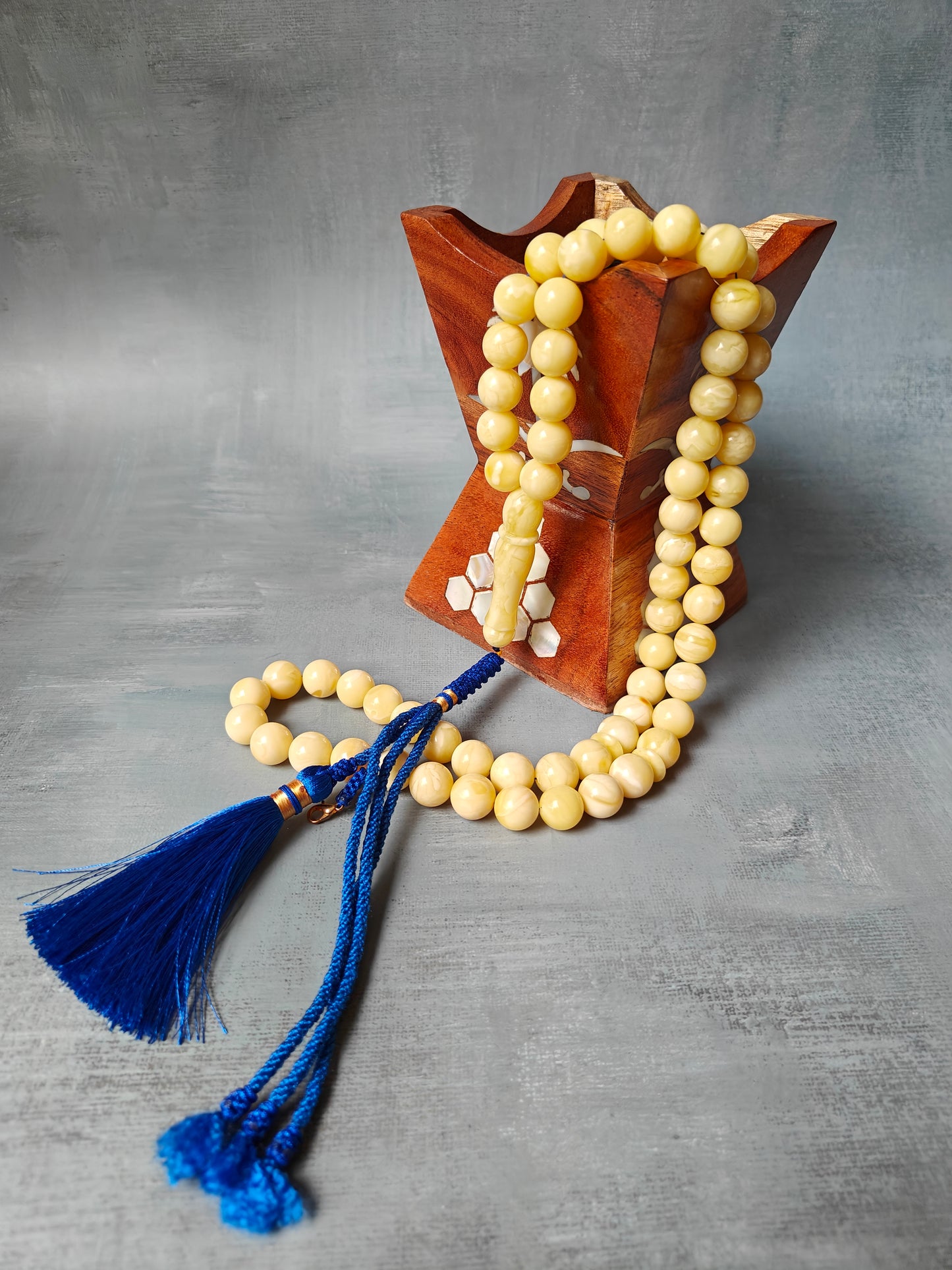 Natural Milk / Royal White Amber Rosary / Misbaha 66 Beads