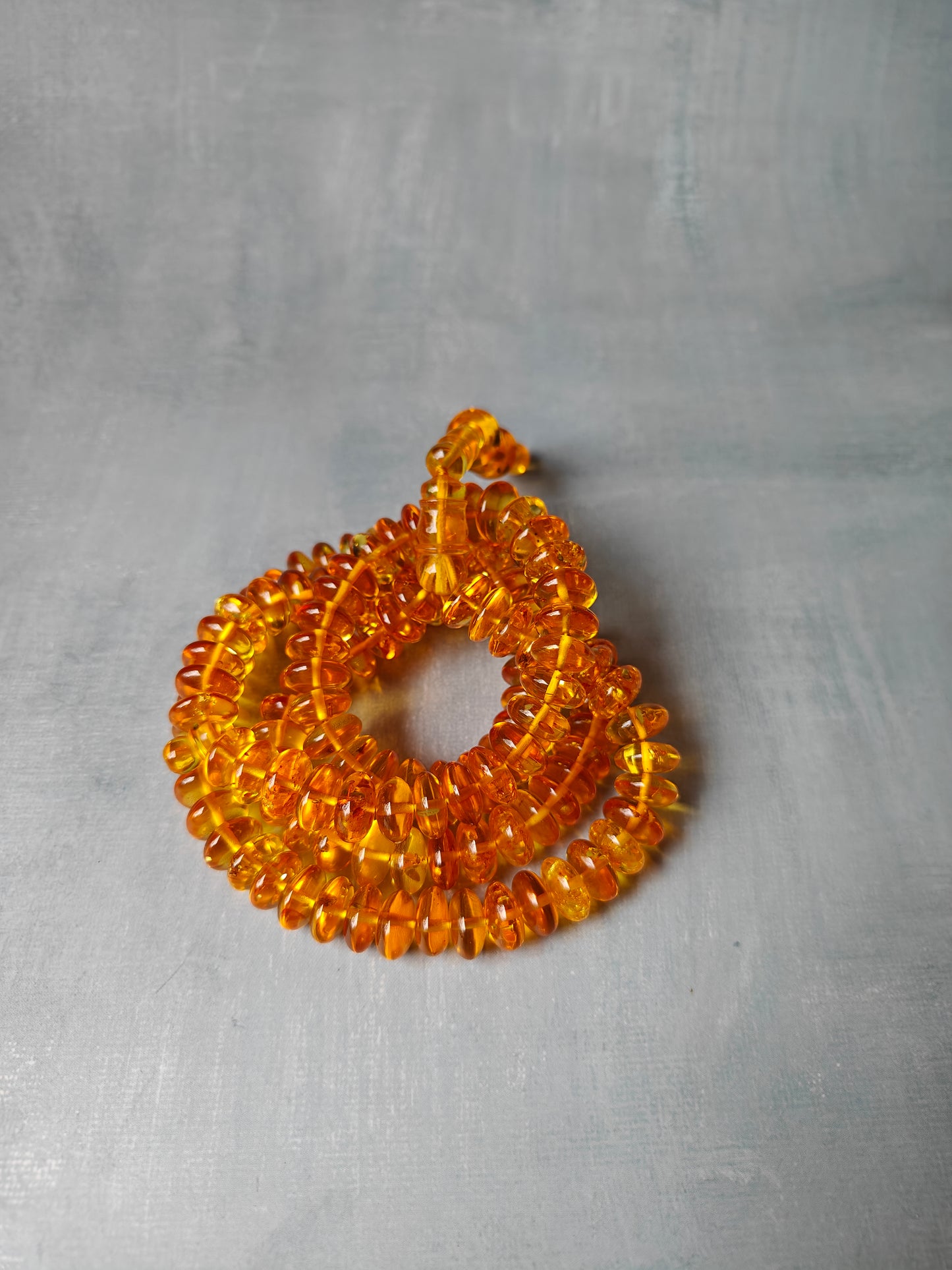 Donut Shape Natural Citron Amber Misbaha 128 Beads