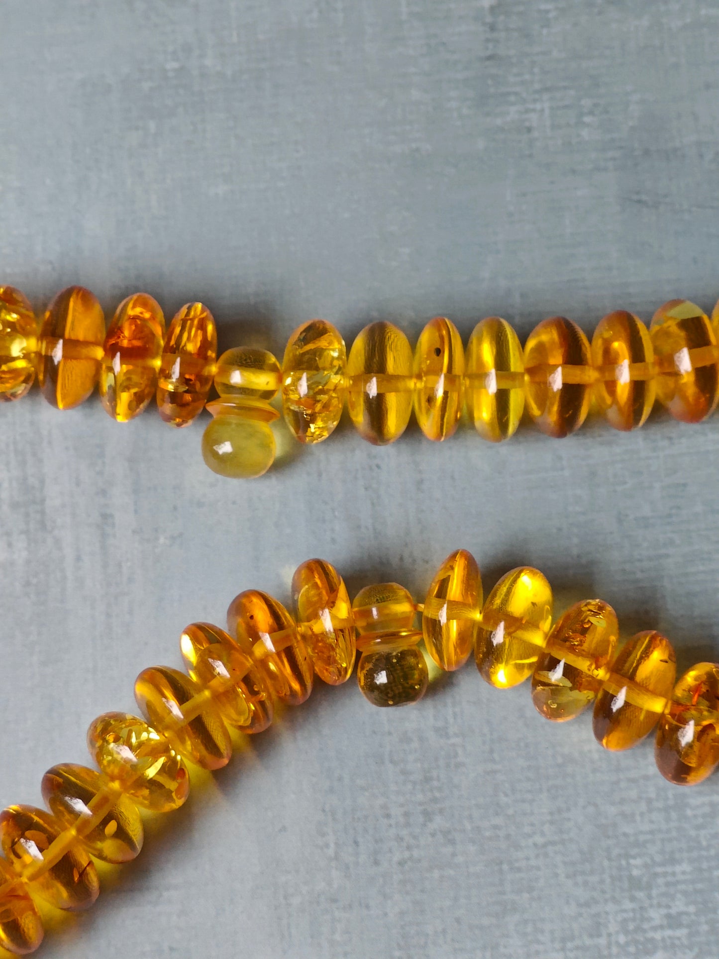 Donut Shape Natural Citron Amber Misbaha 128 Beads