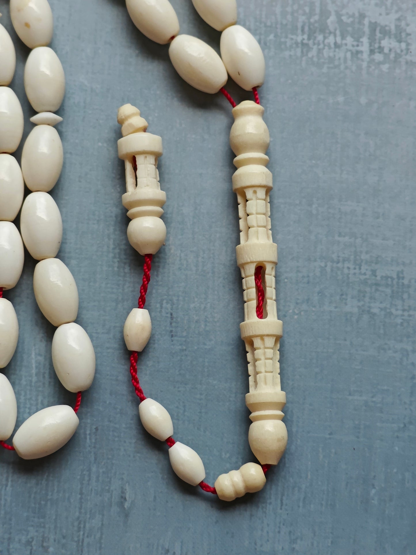 Natural Olive Shape Camel Bone Tasbih 33 Beads