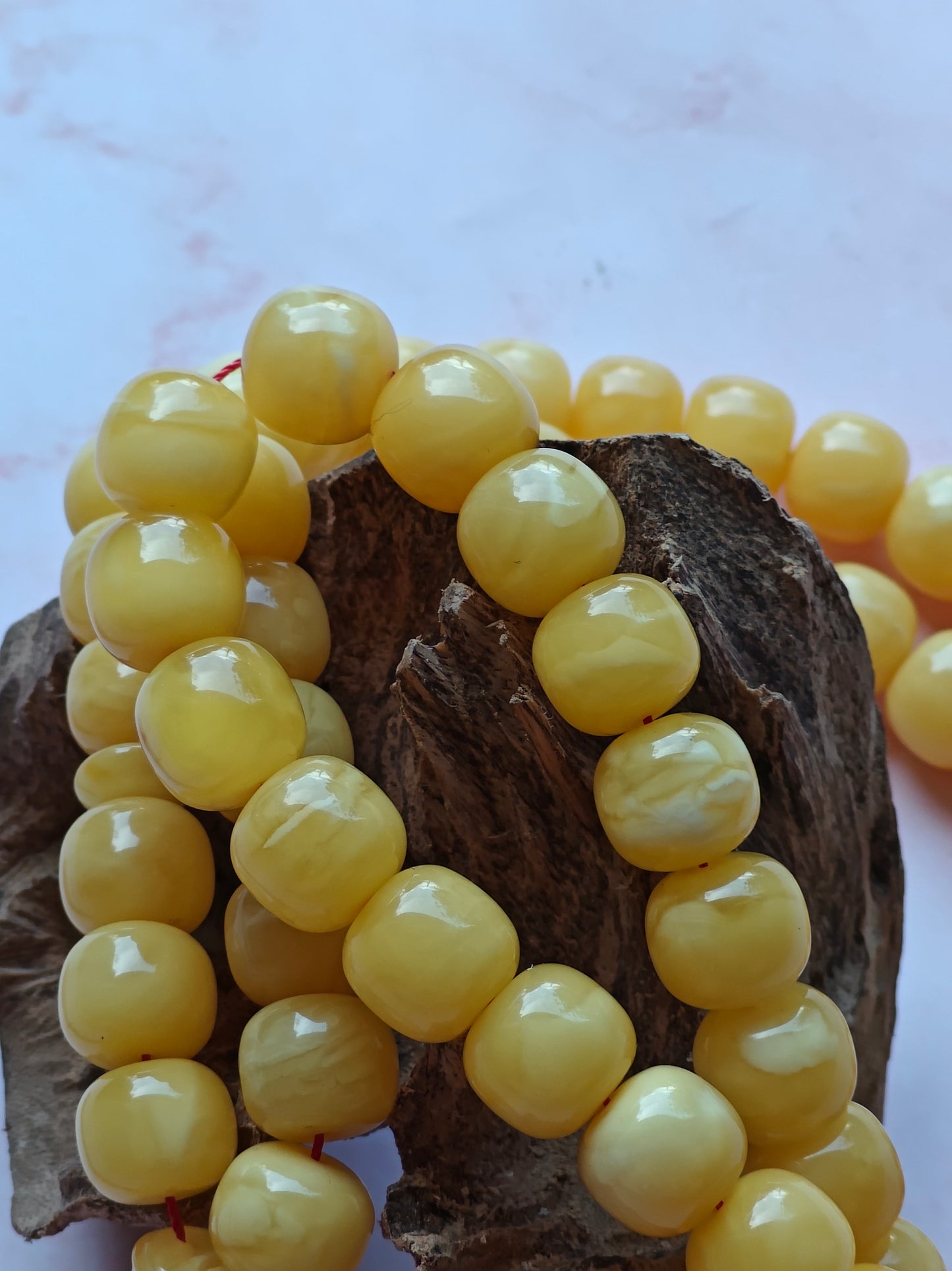 Natural Butterscotch Unique Tyre Shape Amber Misbah 66 Beads
