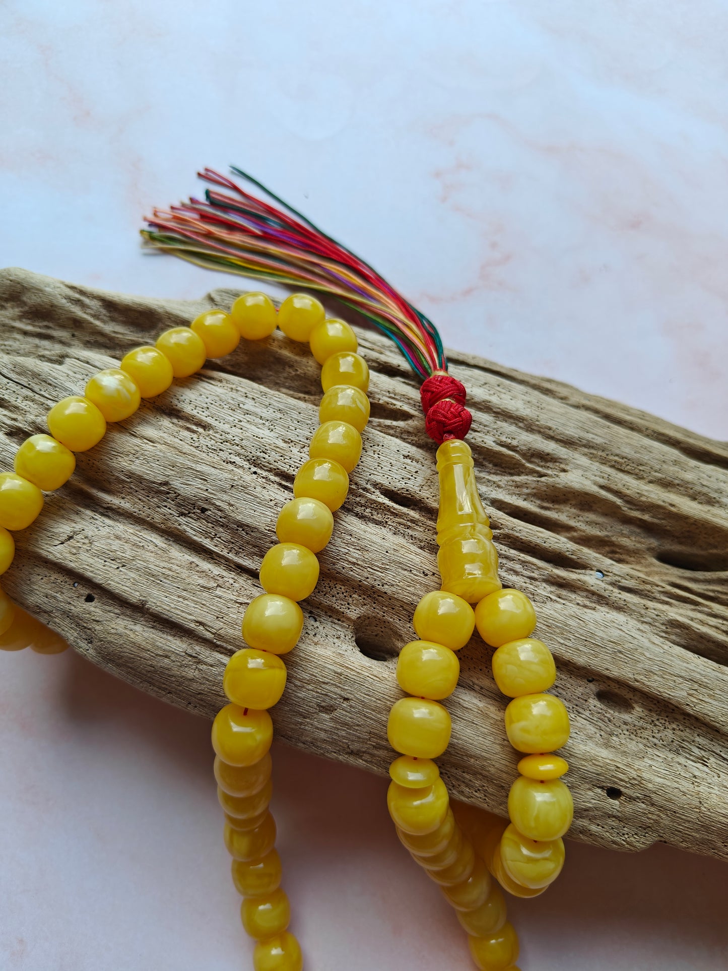 Natural Butterscotch Unique Tyre Shape Amber Misbah 66 Beads