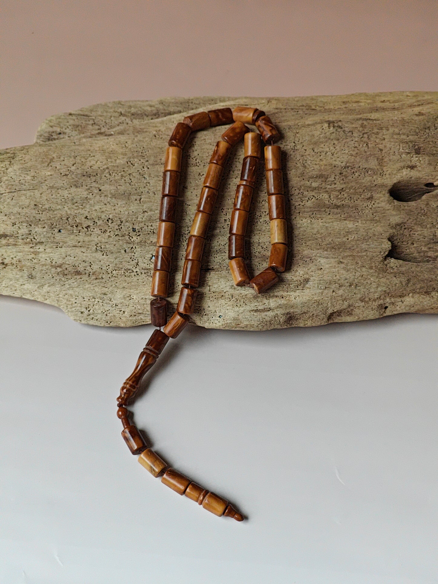 Barrel Shape Kokka Wood Rosary 33 Beads