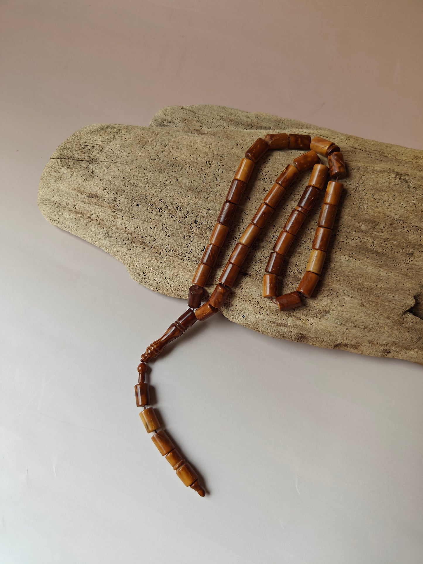 Barrel Shape Kokka Wood Rosary 33 Beads