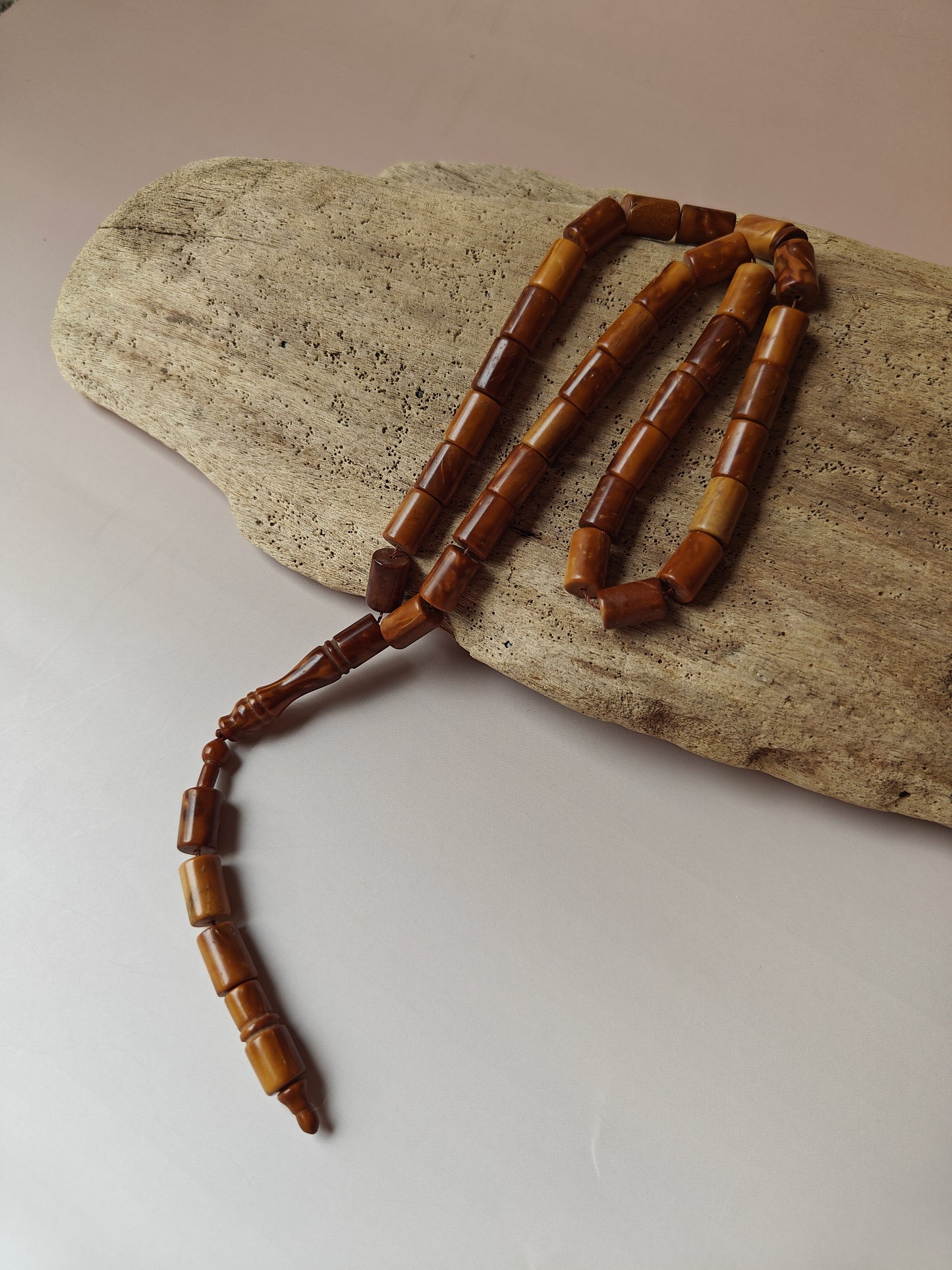 Barrel Shape Kokka Wood Rosary 33 Beads