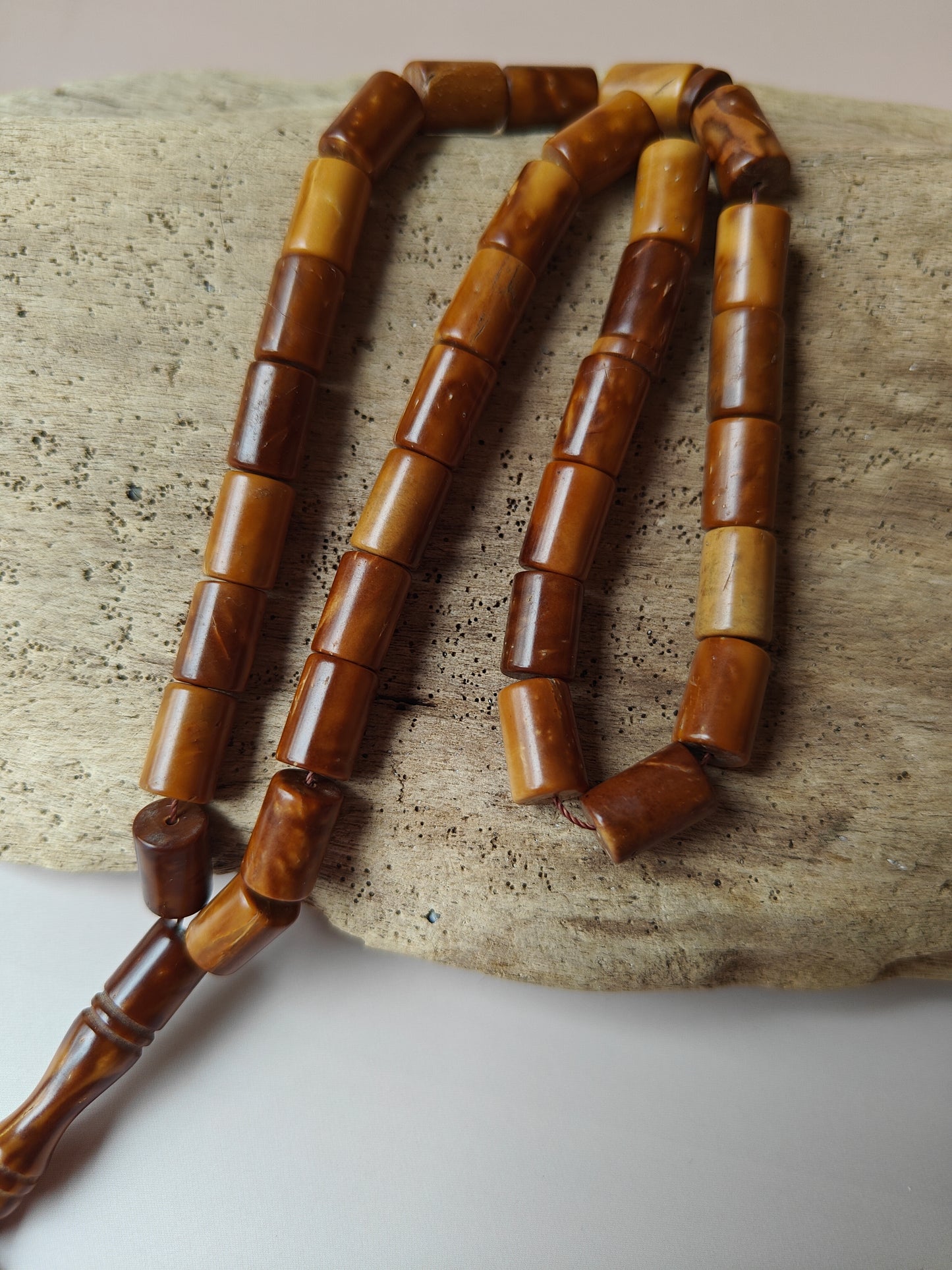 Barrel Shape Kokka Wood Rosary 33 Beads
