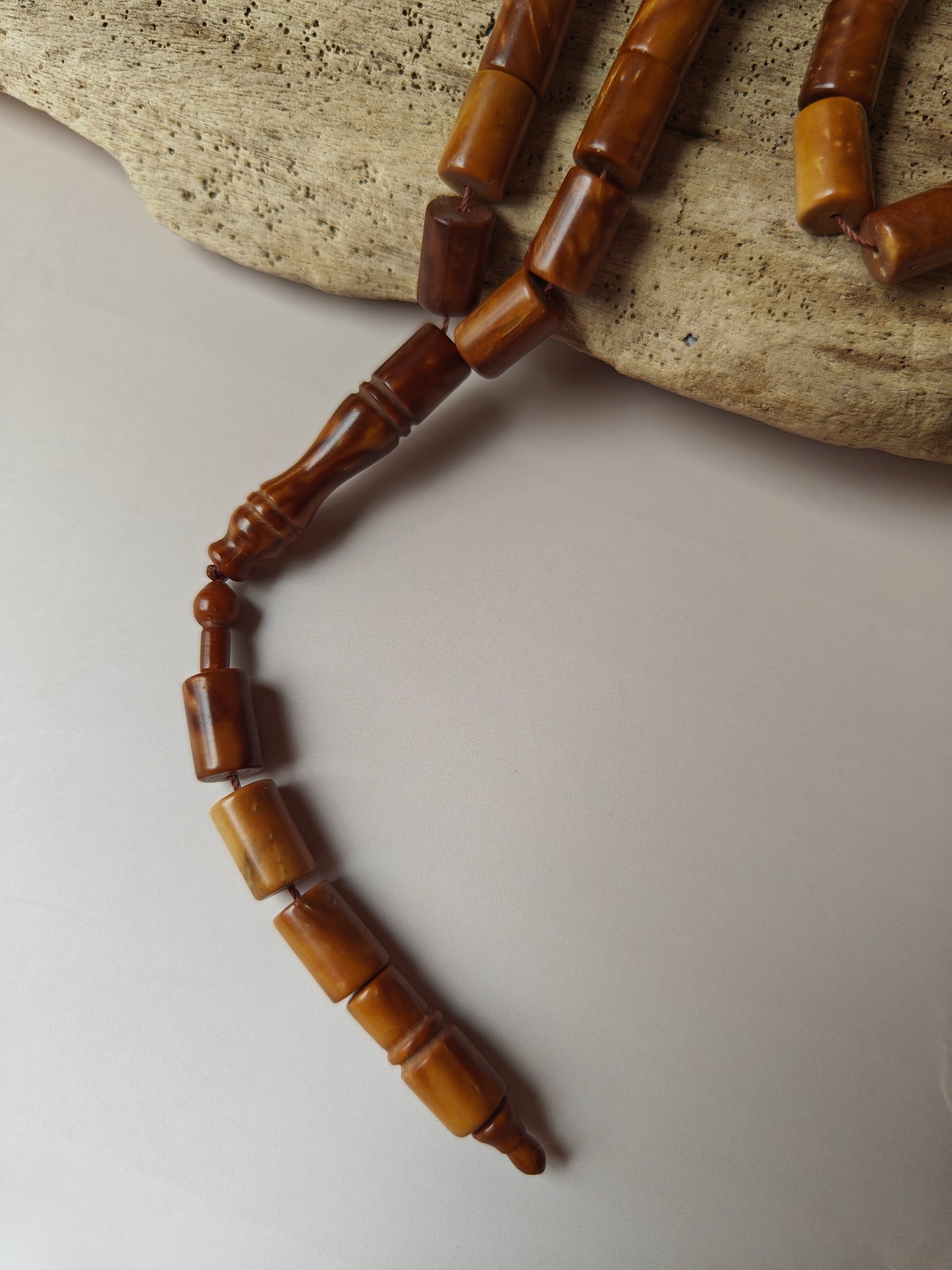 Barrel Shape Kokka Wood Rosary 33 Beads