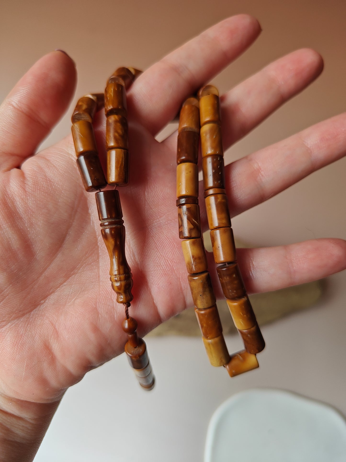 Barrel Shape Kokka Wood Rosary 33 Beads