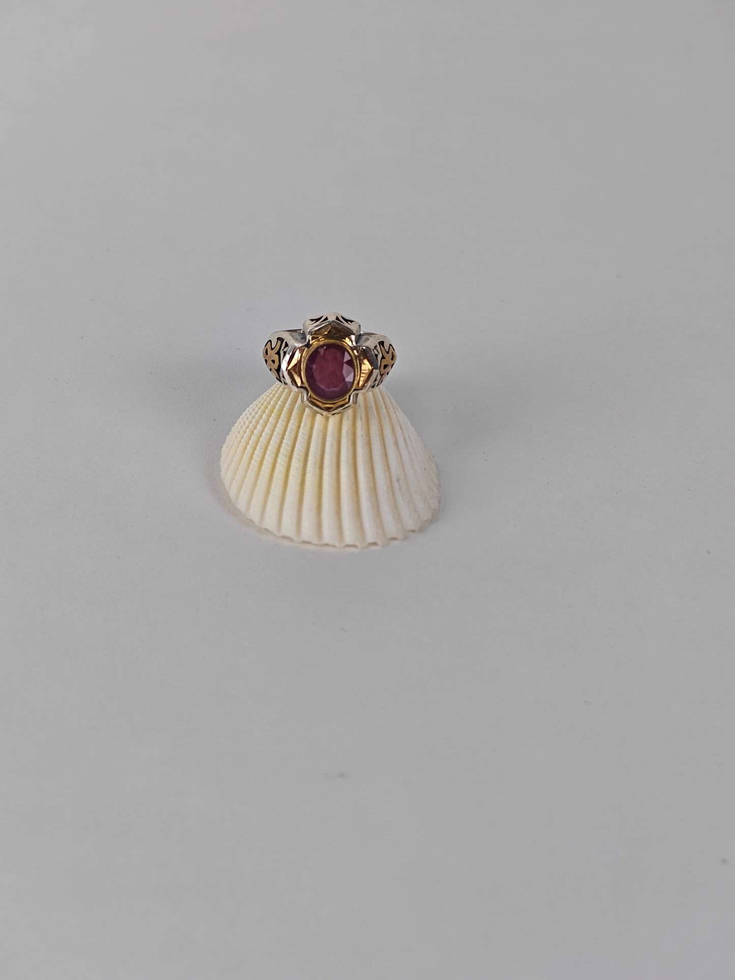 Natural Ruby Ring in Silver 925