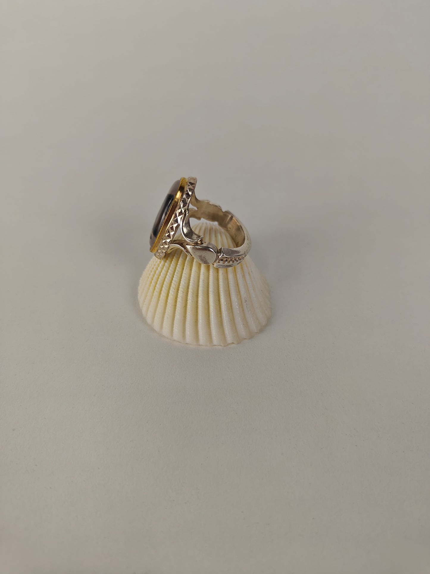 Natural Shajar Agate Ring in Silver 925