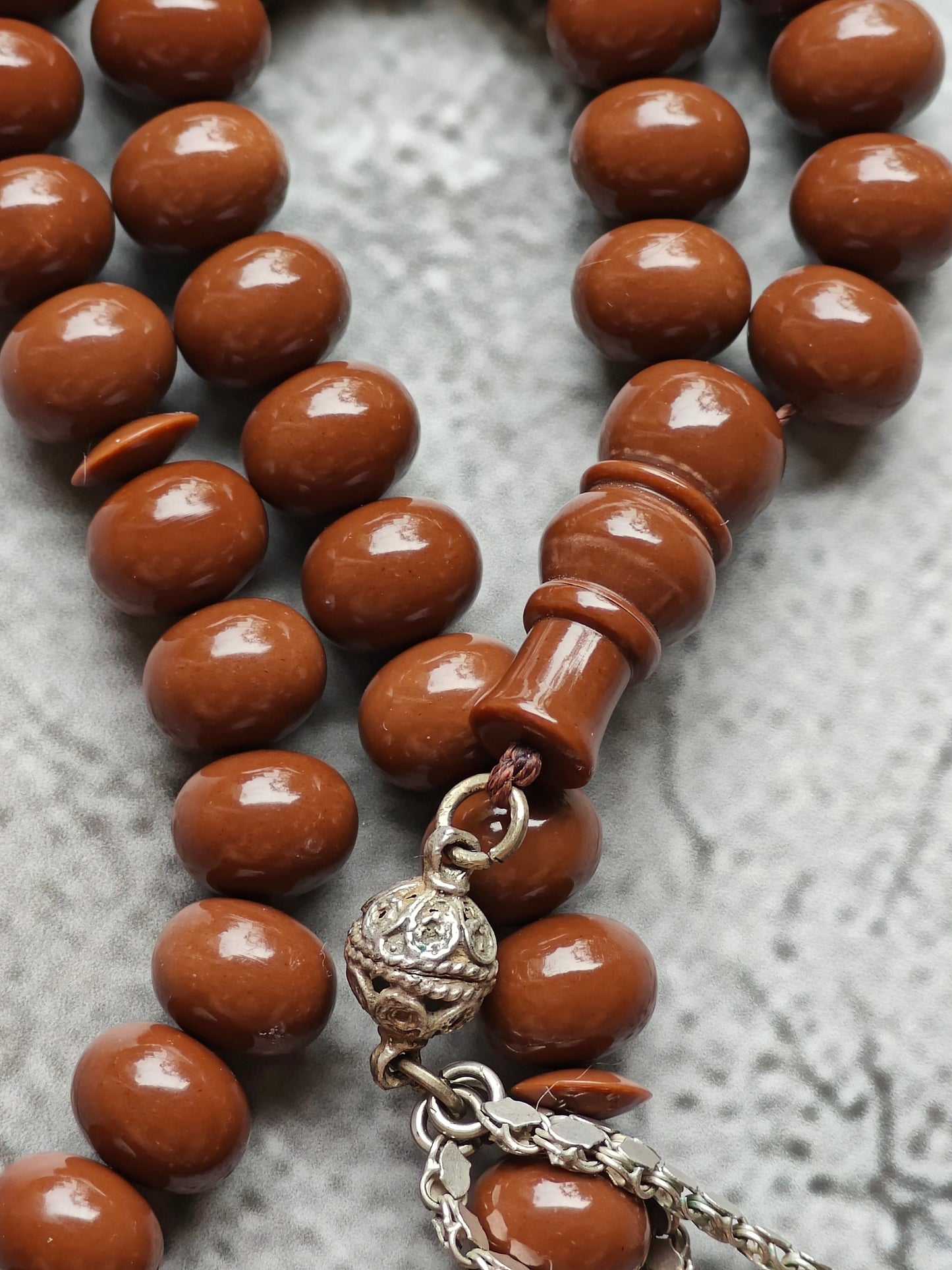 American Donut Shape Bakelite Rosary 41 Beads